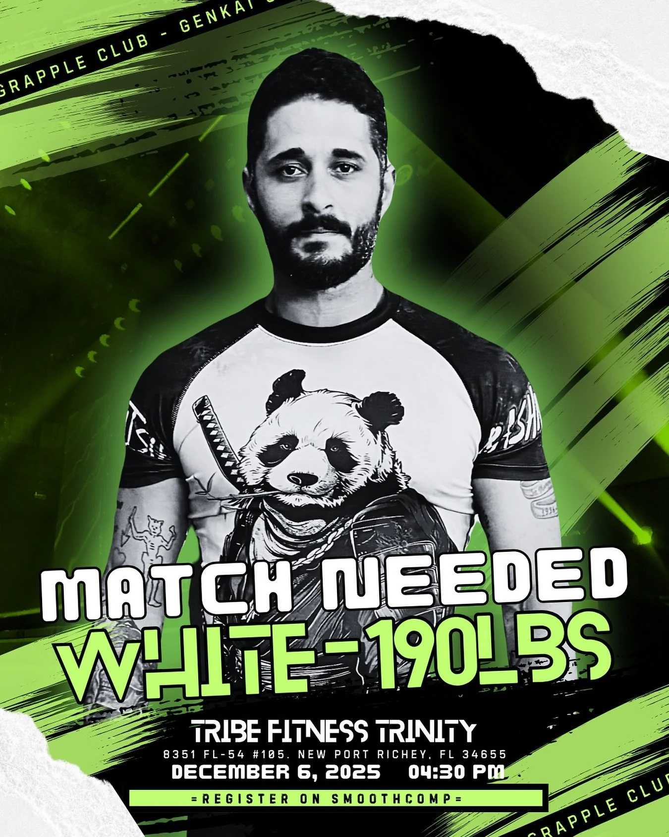 ❇️ GI &amp; NOGI MATCH NEEDED ❇️ // White Belt - 190 lbs! 

Who wants to take on @rayavelares on Dec.6th at the Genkai Grapple Club V1 event? Submission Only - Superfight Series guaranteed to be a high energy night! 

If you fit that rank and weight,
