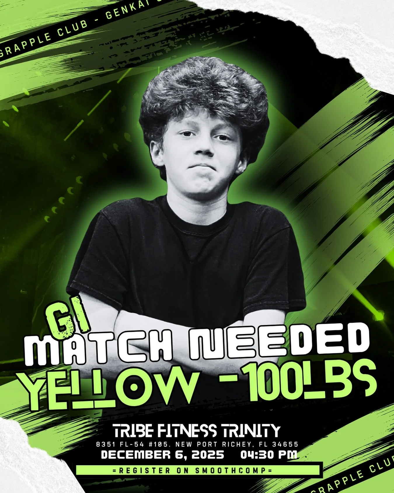 ❇️ GI MATCH NEEDED ❇️ // Yellow - 100 lbs! (13y.o)

Who wants to take on Alex @mousejitsu on Dec.6th at the Genkai Grapple Club V1 event? Submission Only - Superfight Series guaranteed to be a high energy night! 

If you fit the age, rank, and weight