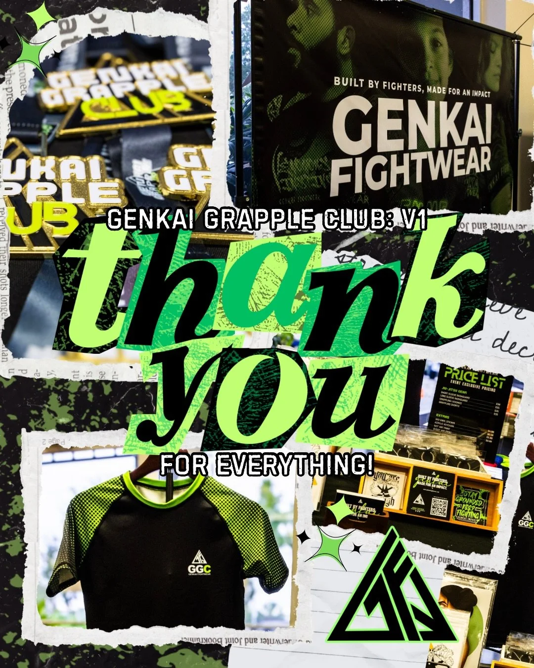 THANK YOU! // As the dust has begun to settle from our first ever Genkai Grapple Club event, we want to start with thanking every single person who made all of this possible. 

To our sponsors who contributed so many amazing things with our goals and
