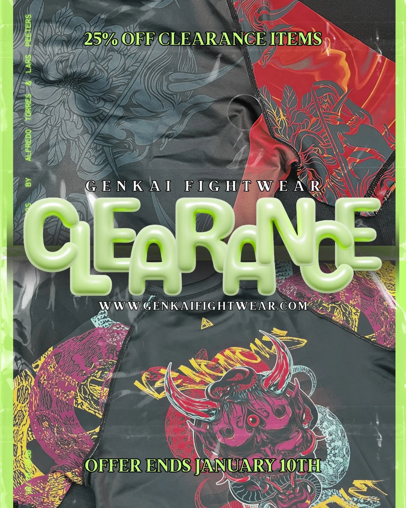 NEW YEAR SALE // End of the year. End of an era.
Up to 25% off all CLEARANCE items 🥋🔥

We&rsquo;re making space for new gear, fresh designs, and 2026 collections built for the next level.

Every order helps supports the work we are doing to build c