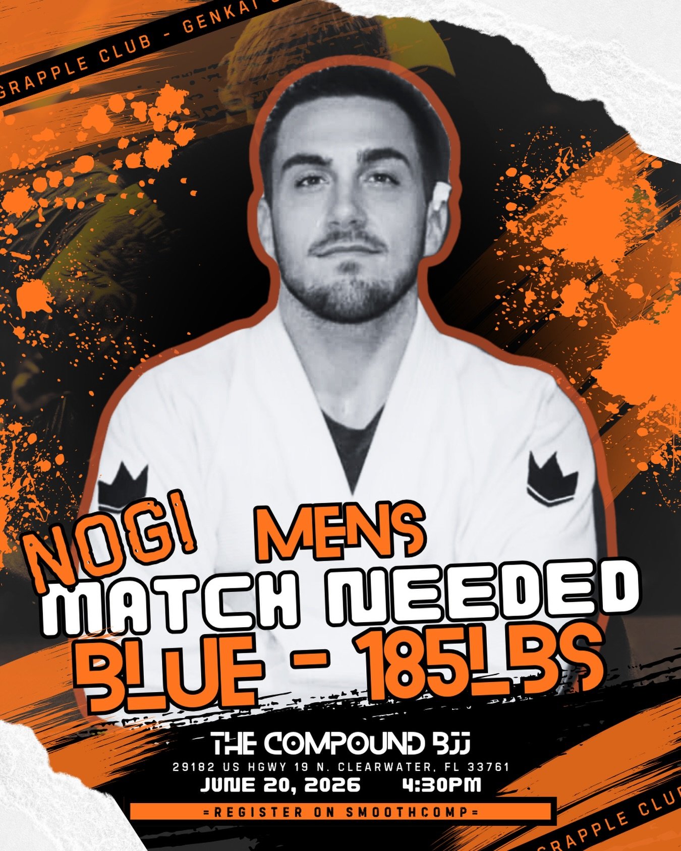 NOGI MATCH NEEDED // Blue Belt - 185LBS

COMING BACK for Genkai Grapple Club: Volume Two, we&rsquo;ve got Blue Belt @hunterzarin10 locked in!

We are looking for someone who would be interested in going head to head with Hunter for a submission-only 
