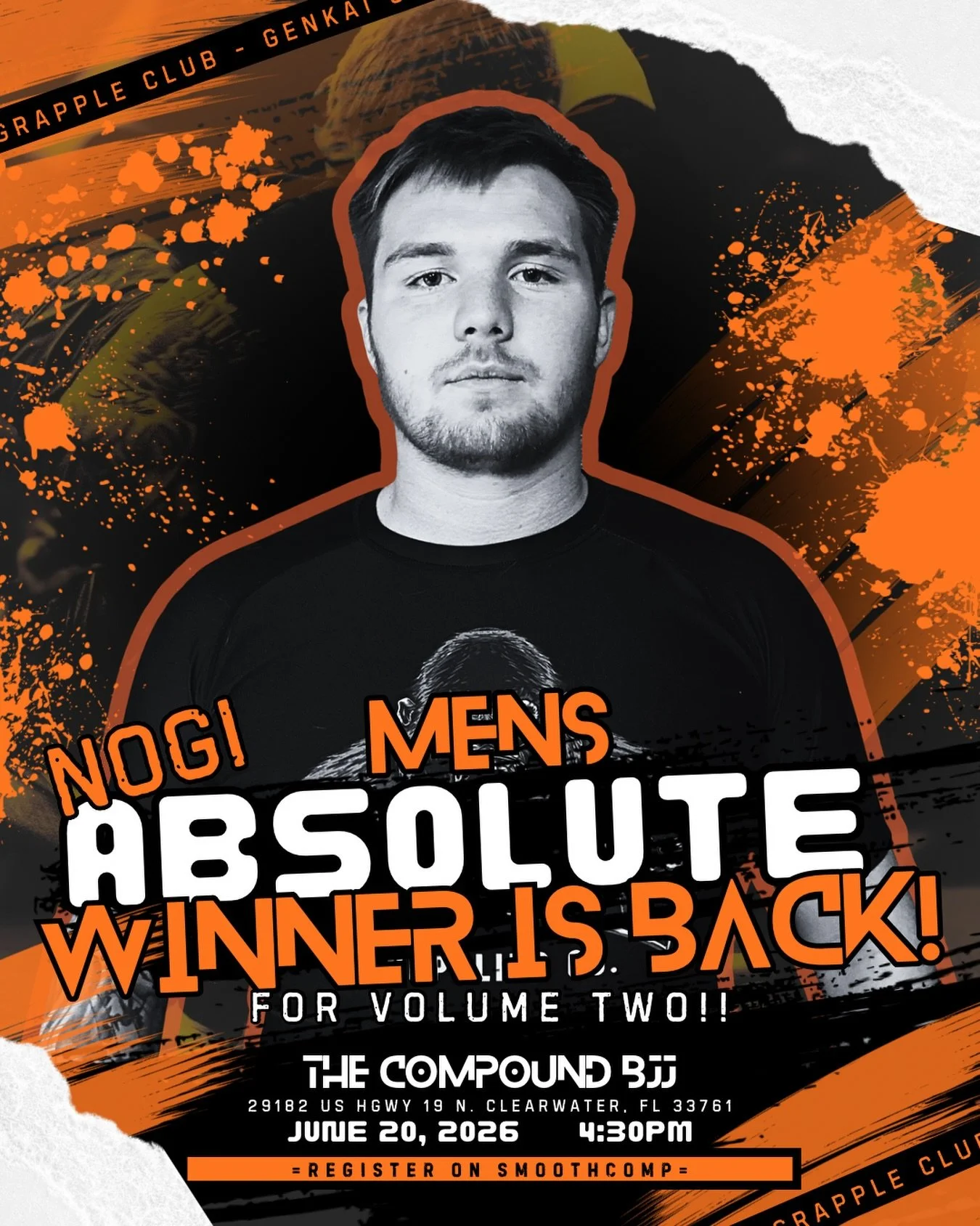 COMING BACK for Volume 2! 

@mk7.5_joker was the winner of our absolute bracket for Volume One and earned his cash prize as he made his way to the top. 

This time, he&rsquo;s coming back, out for blood, and ready to defend his spot. 

Mens NOGI Abso