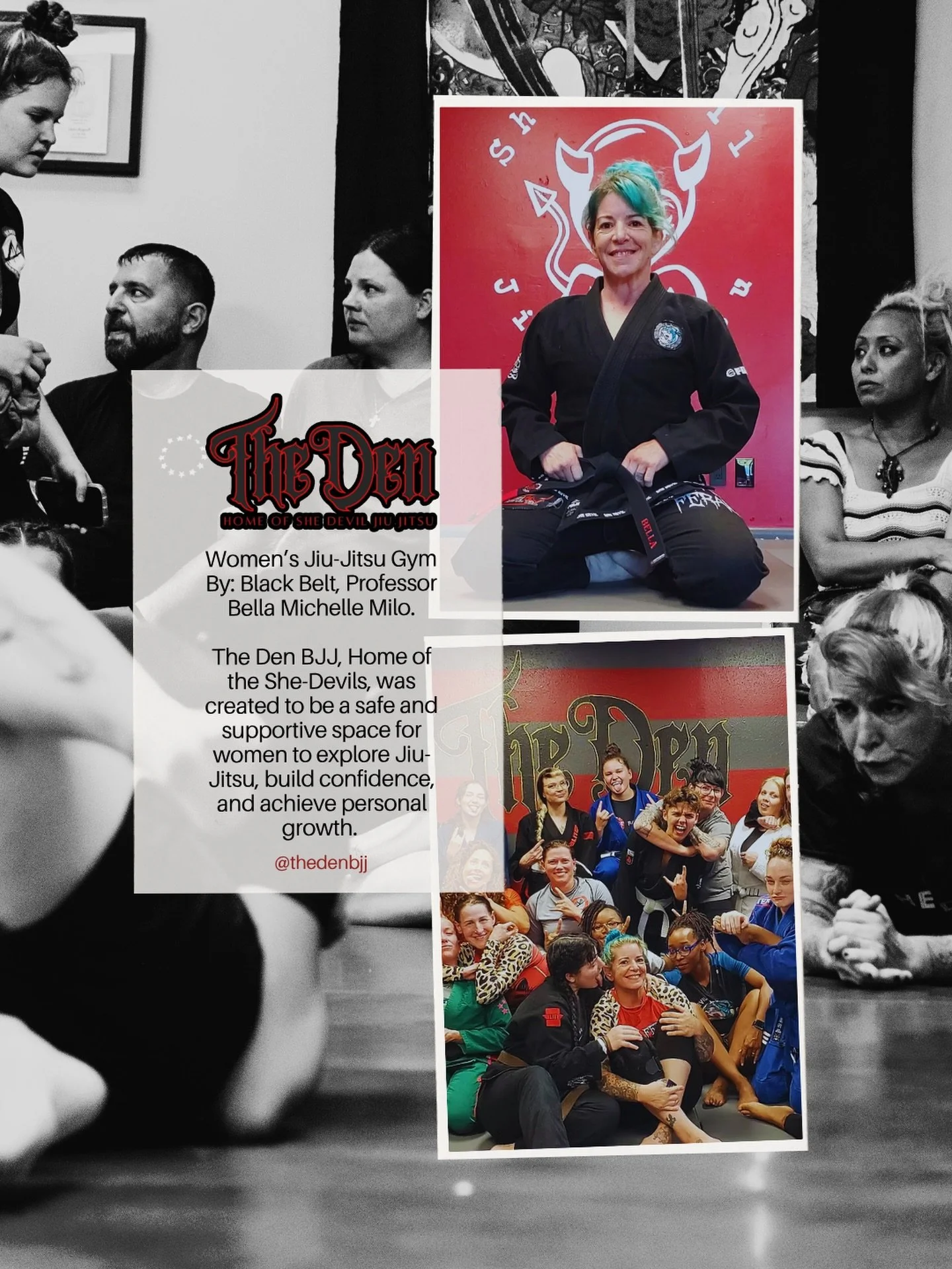 SPONSOR HIGHLIGHT // The Den BJJ 🥋

A women&rsquo;s only jiu-jitsu gym run by Black Belt, Professor Bella Michelle Milo 🔥 

The Den is a &ldquo;ladies first&rdquo; dojo, created for women, by women, to build a safe and supportive space where women 