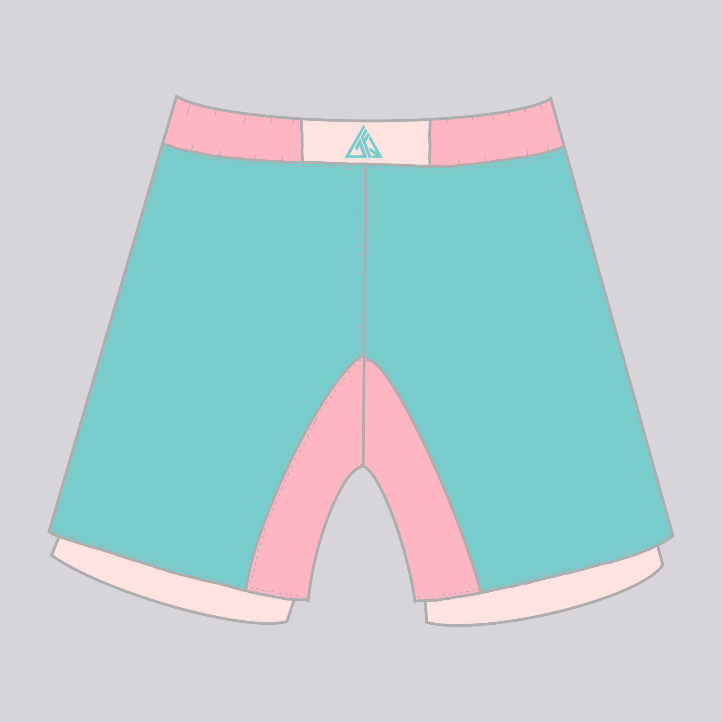 Genkai Basics: Bubble Gum - 2-in-1 Grappling Shorts