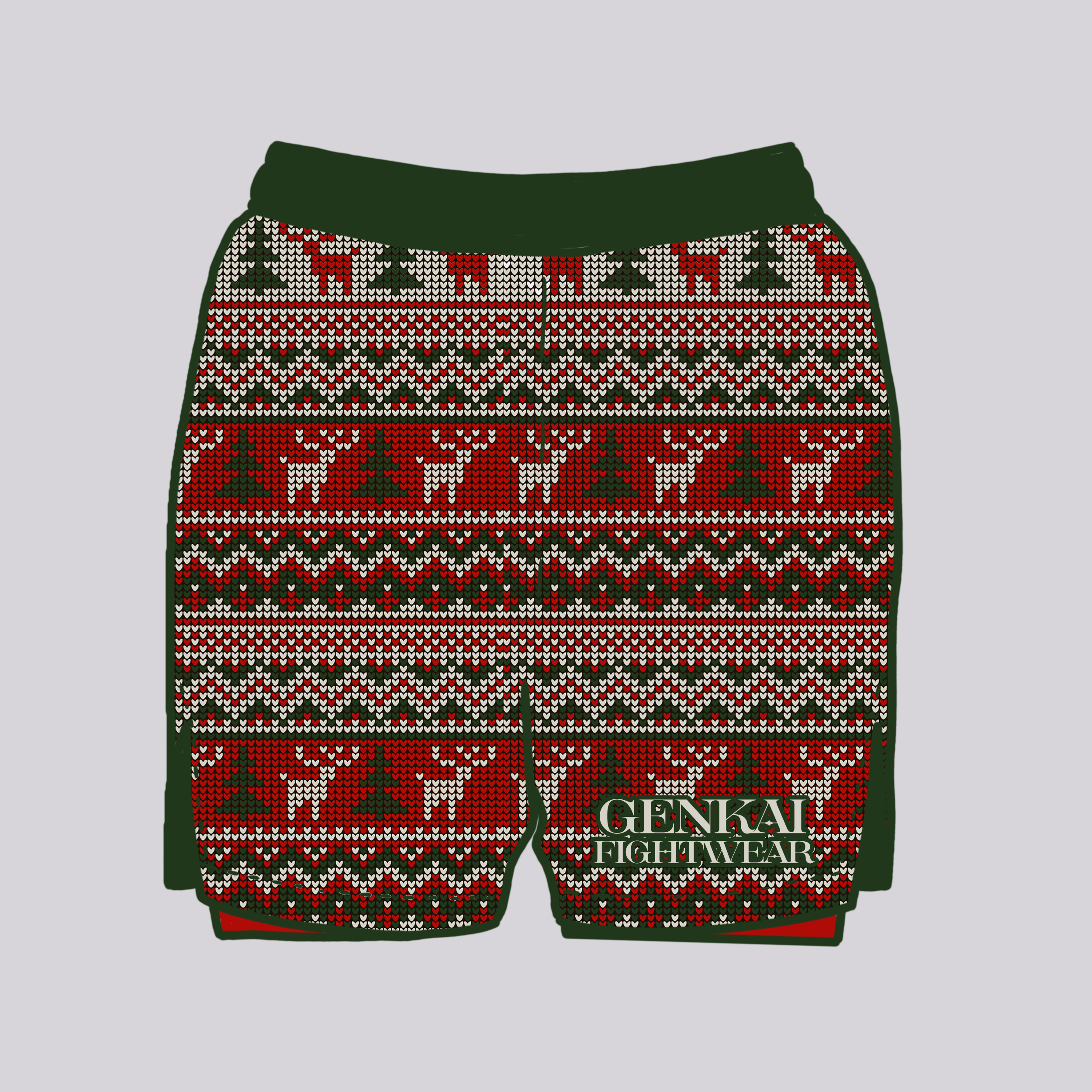 Christmas Sweater - 2-in1 Grappling Shorts
