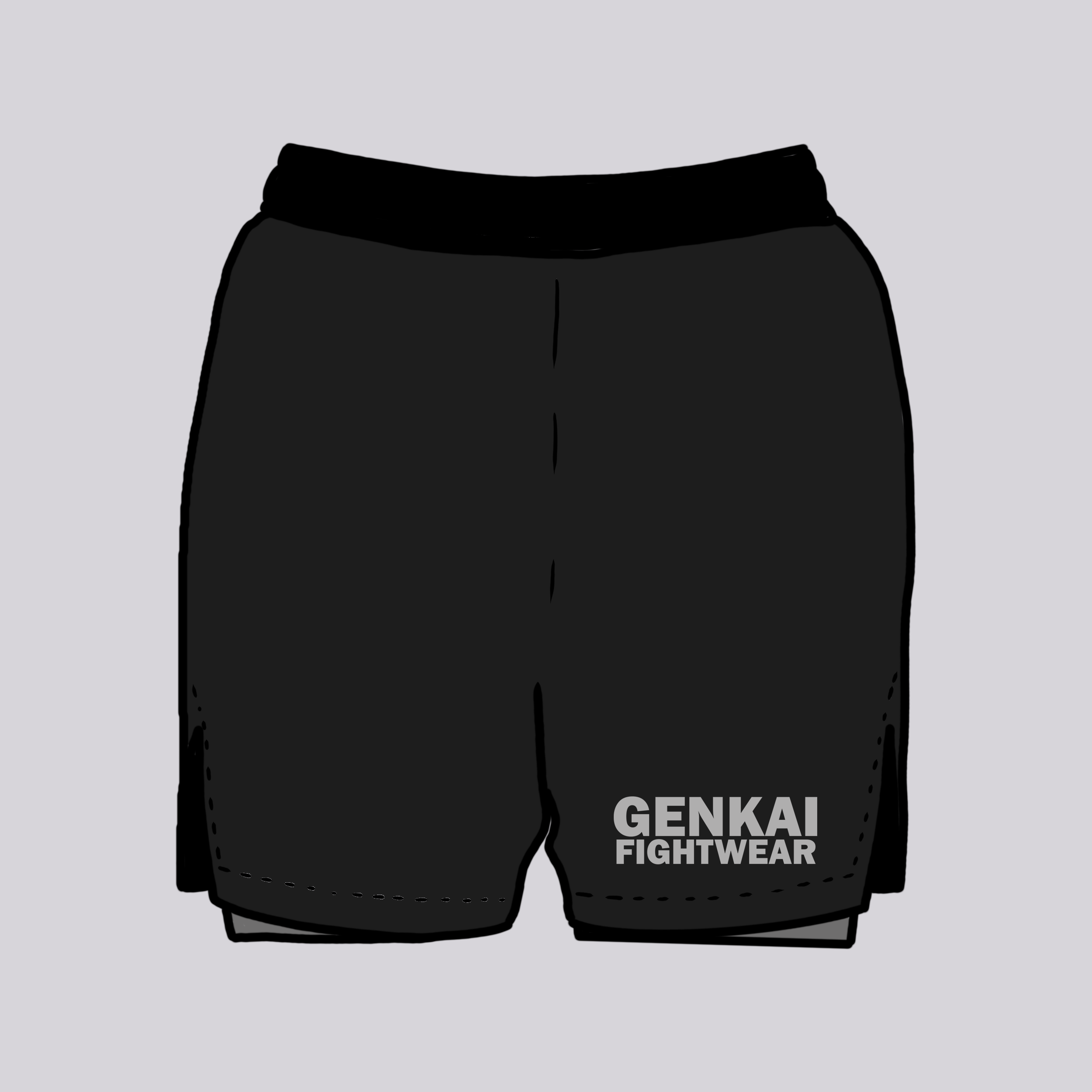 Genkai Basics: Smoke - 2-in-1 Grappling Shorts