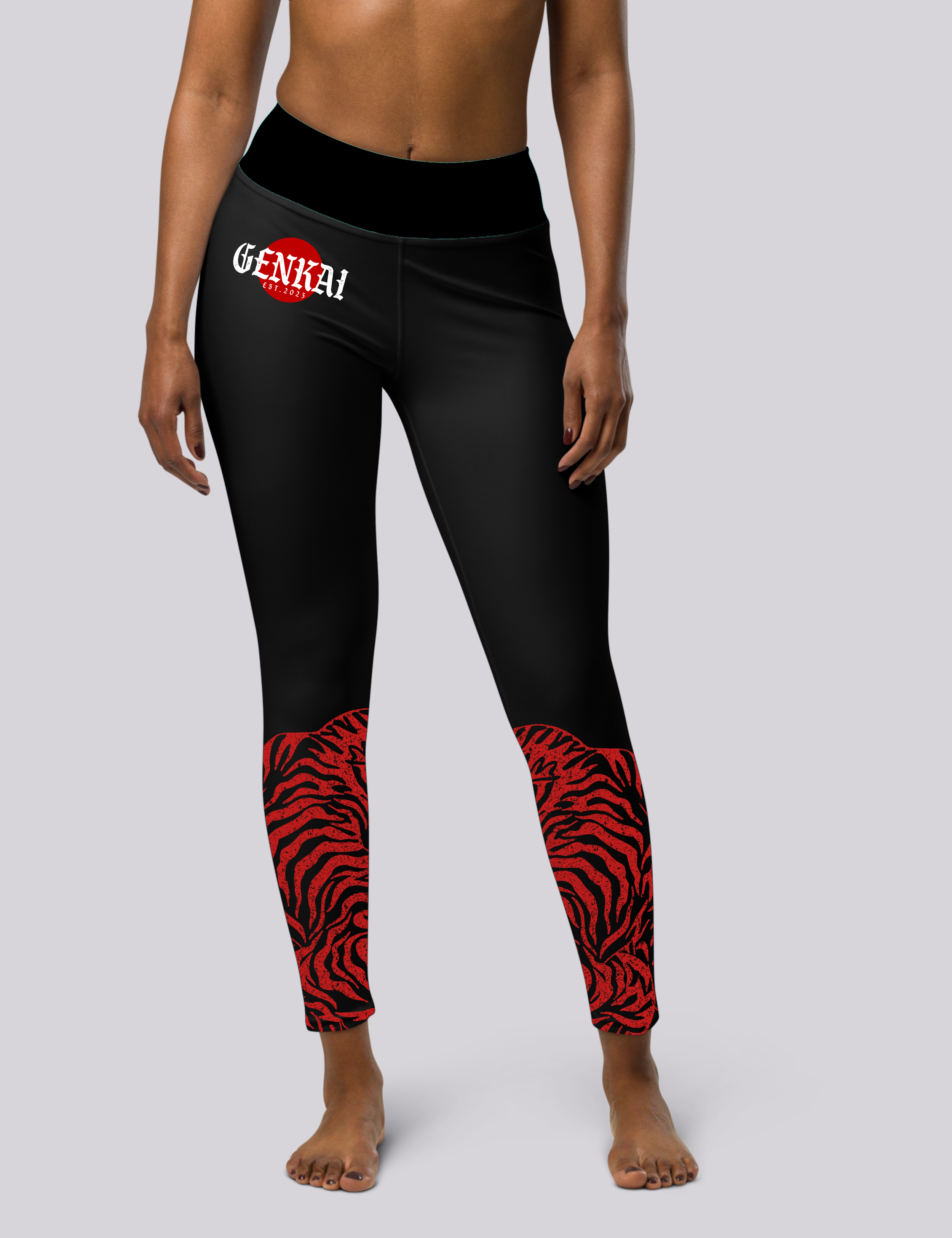 Twin Tigers (Black) - Grappling Leggings