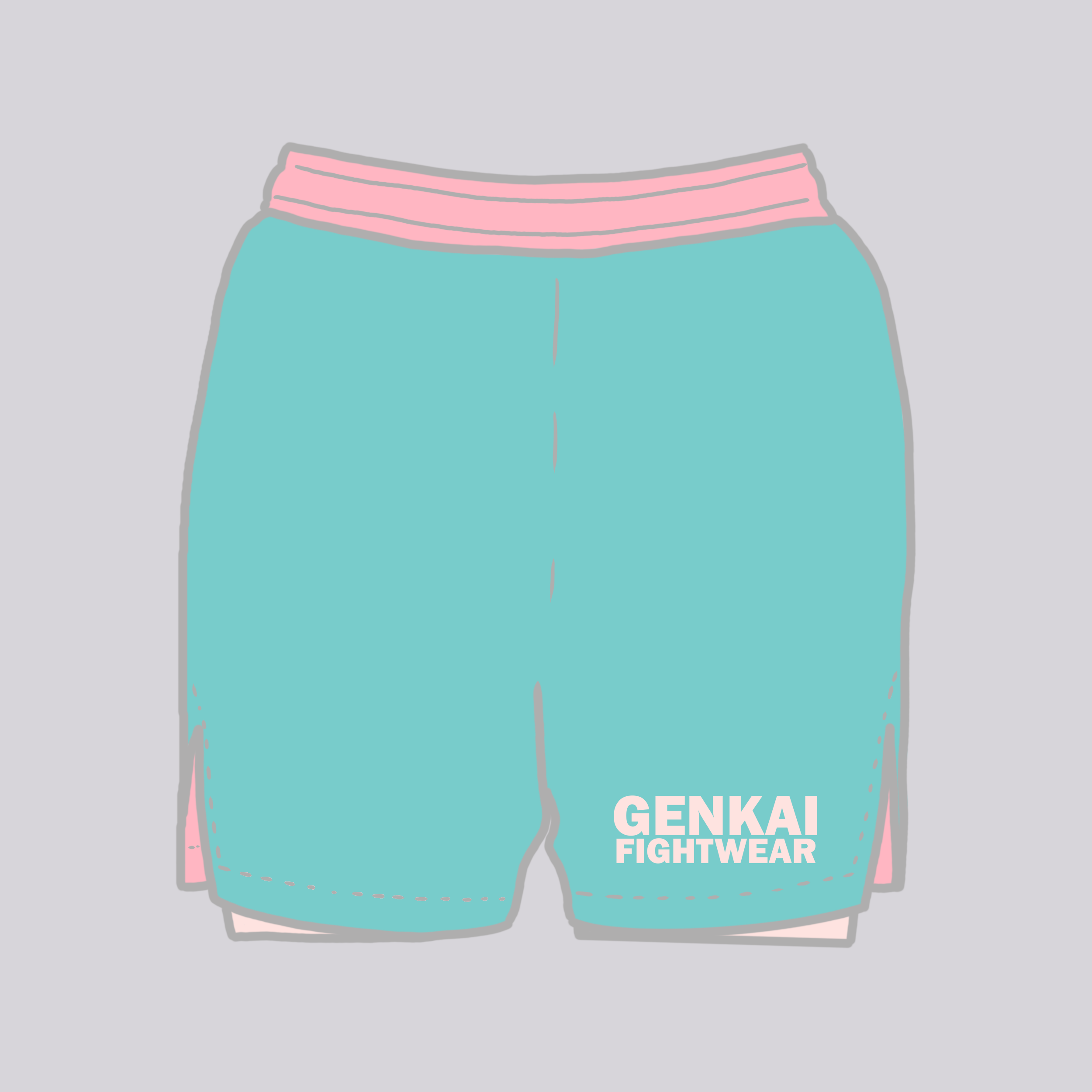 Genkai Basics: Bubble Gum - 2-in1 Grappling Shorts