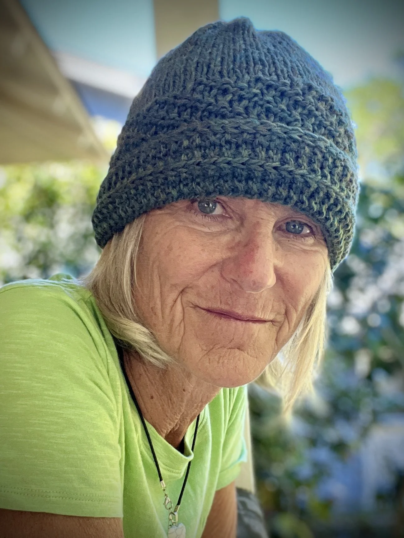 Hand knit 100% pure wool (Eco wool from the Peruvian Highlands) cuffed beanie, snug fit, S-M, Handmade in USA, California
