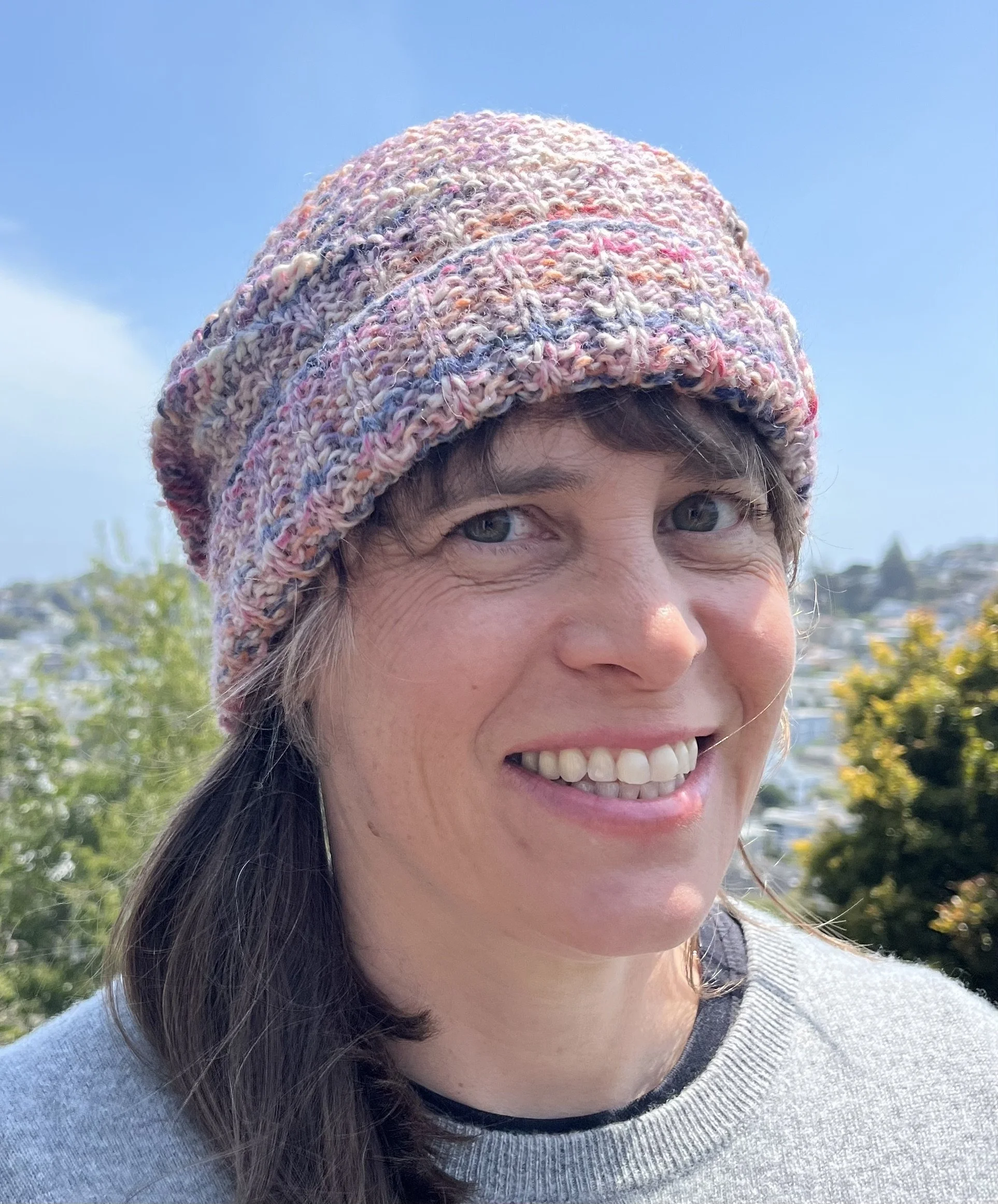 Hand knit super soft / snugly Superfine Alpaca & Peruvian Highland wool beanie. Handmade in USA. One size.