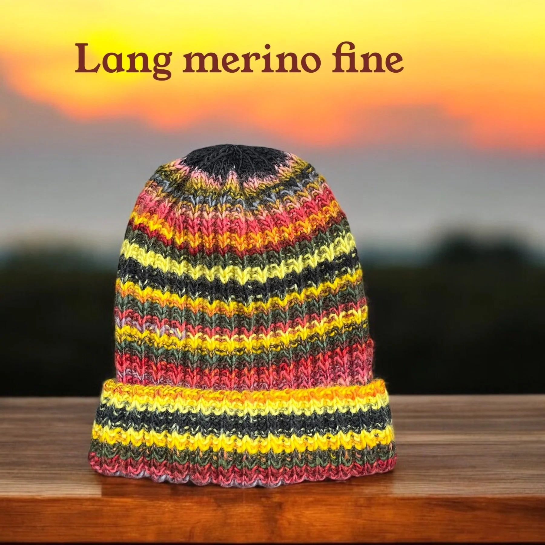 Hand knit pure merino wool beanie. Made in California, Marin.  Sm size. Unisex