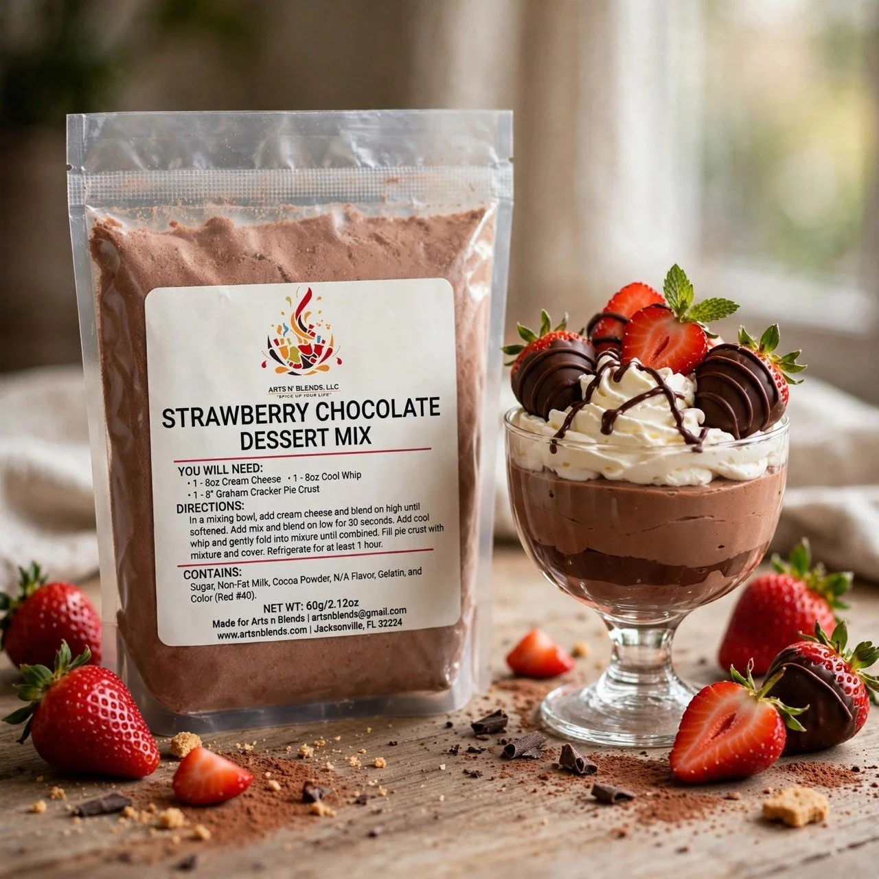 Chocolate Strawberry Dessert Mix