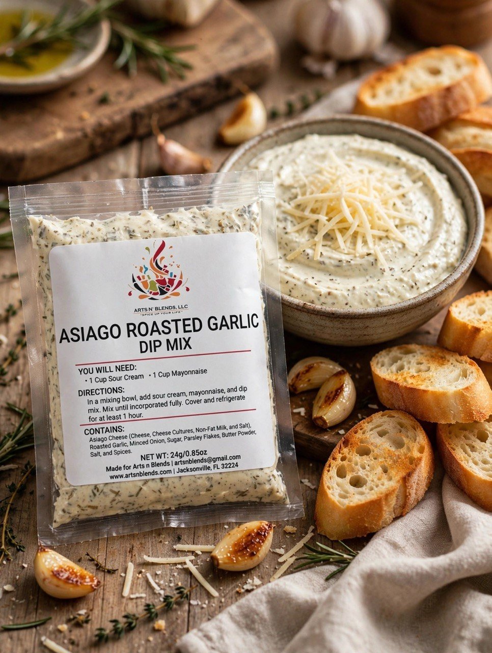 Asiago Roasted Garlic Dip
