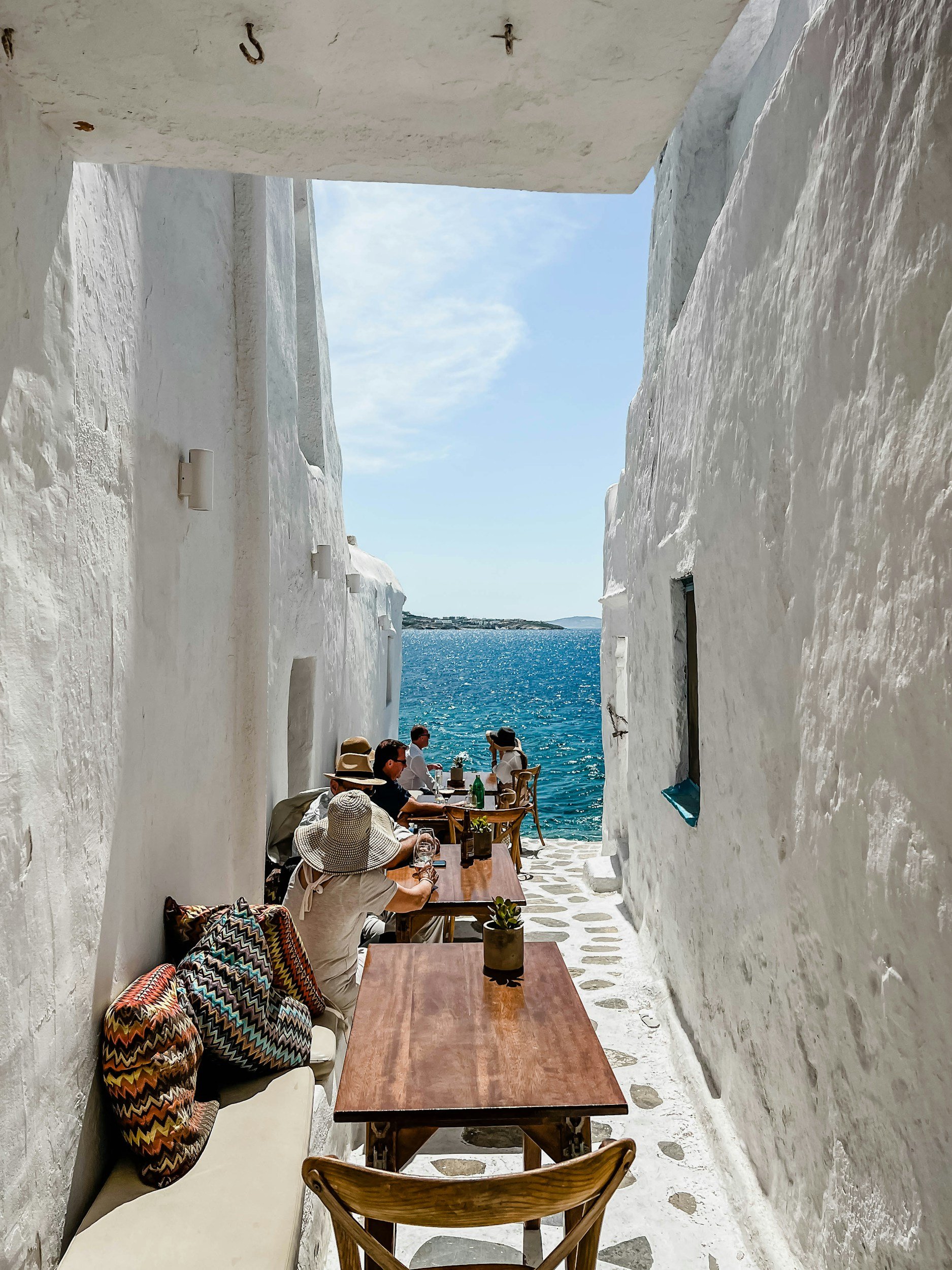 Mykonos Water View Between Buildings