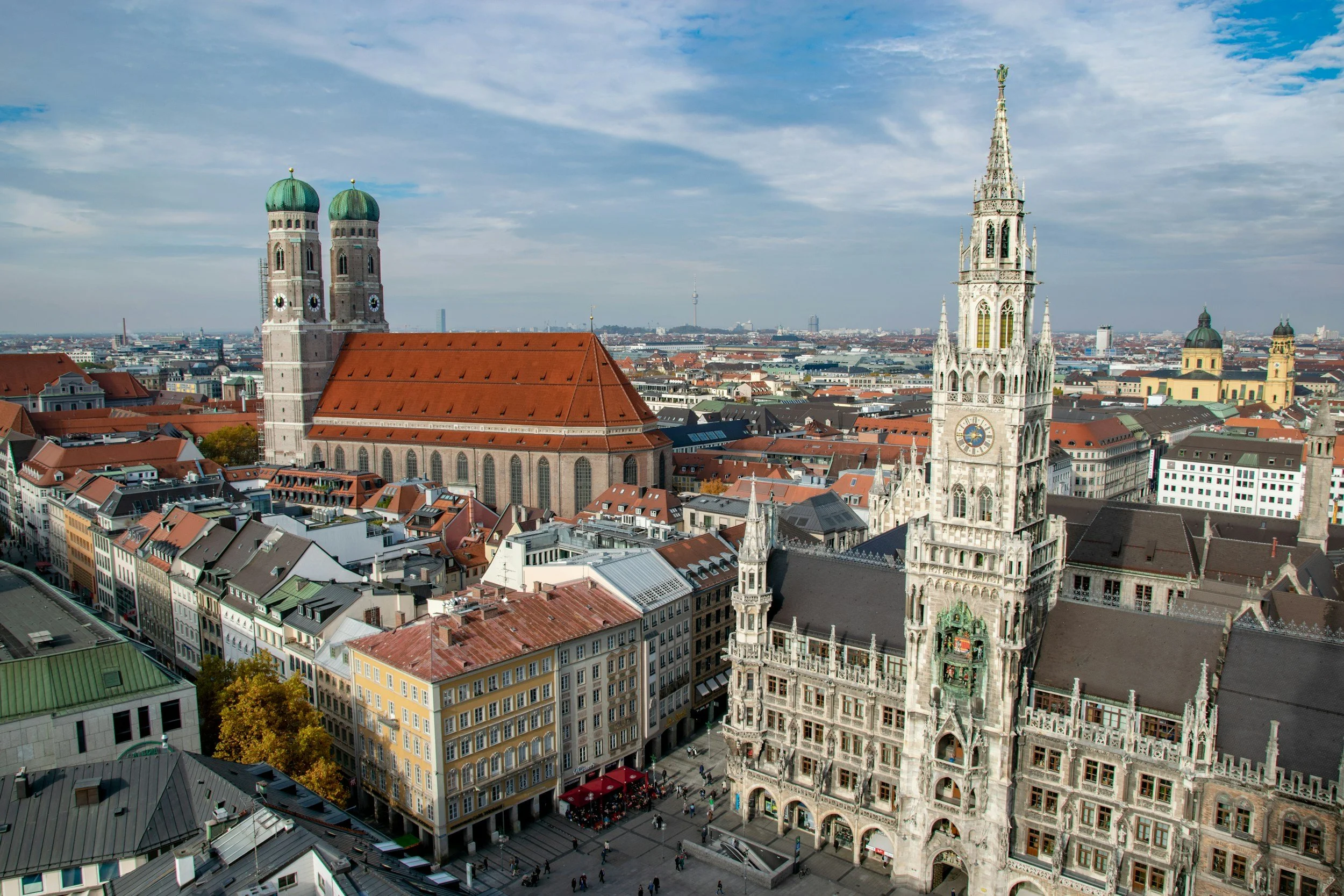 Aerial Marienplatz View