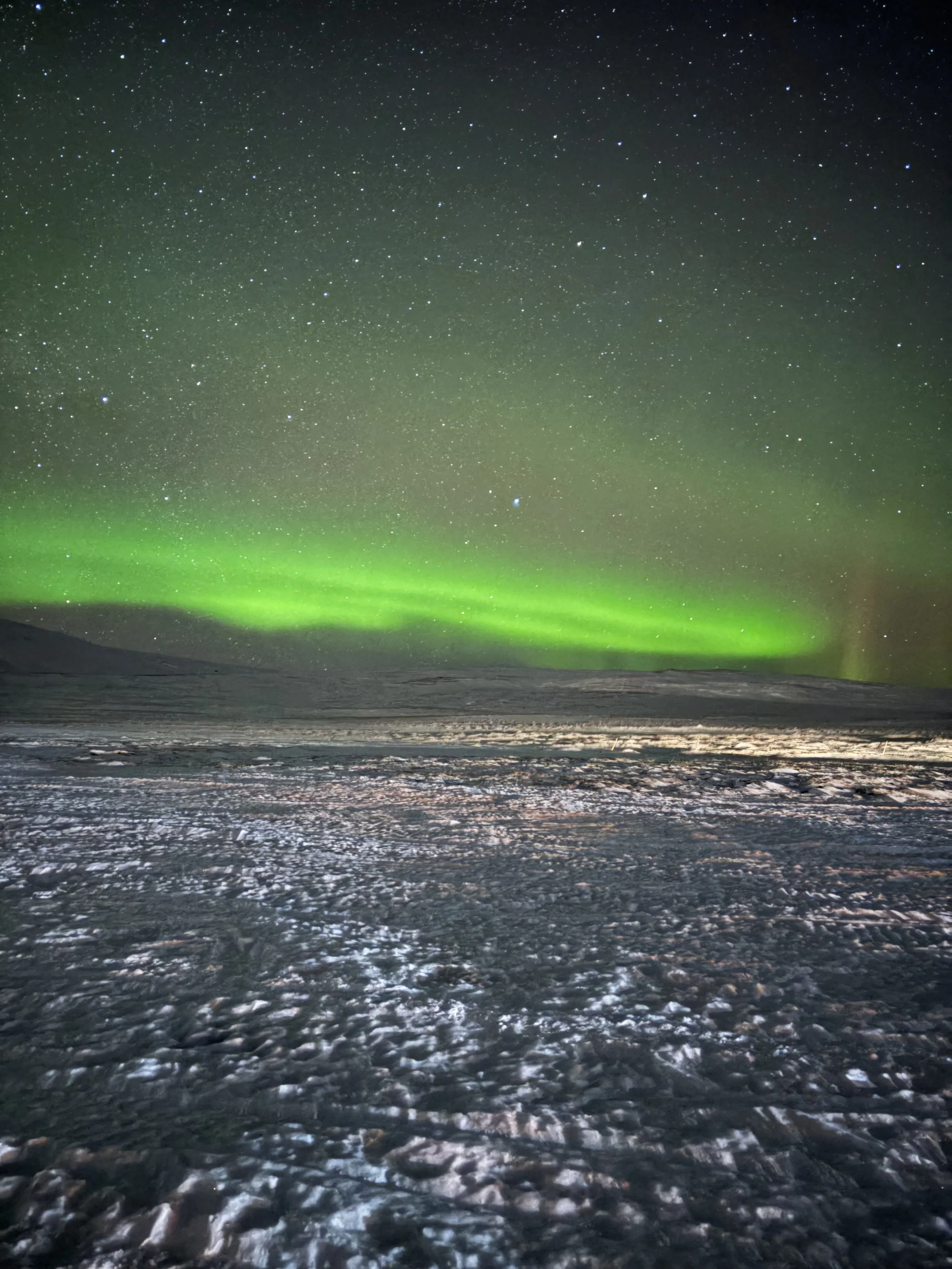 Green Northern Lights, Iceland