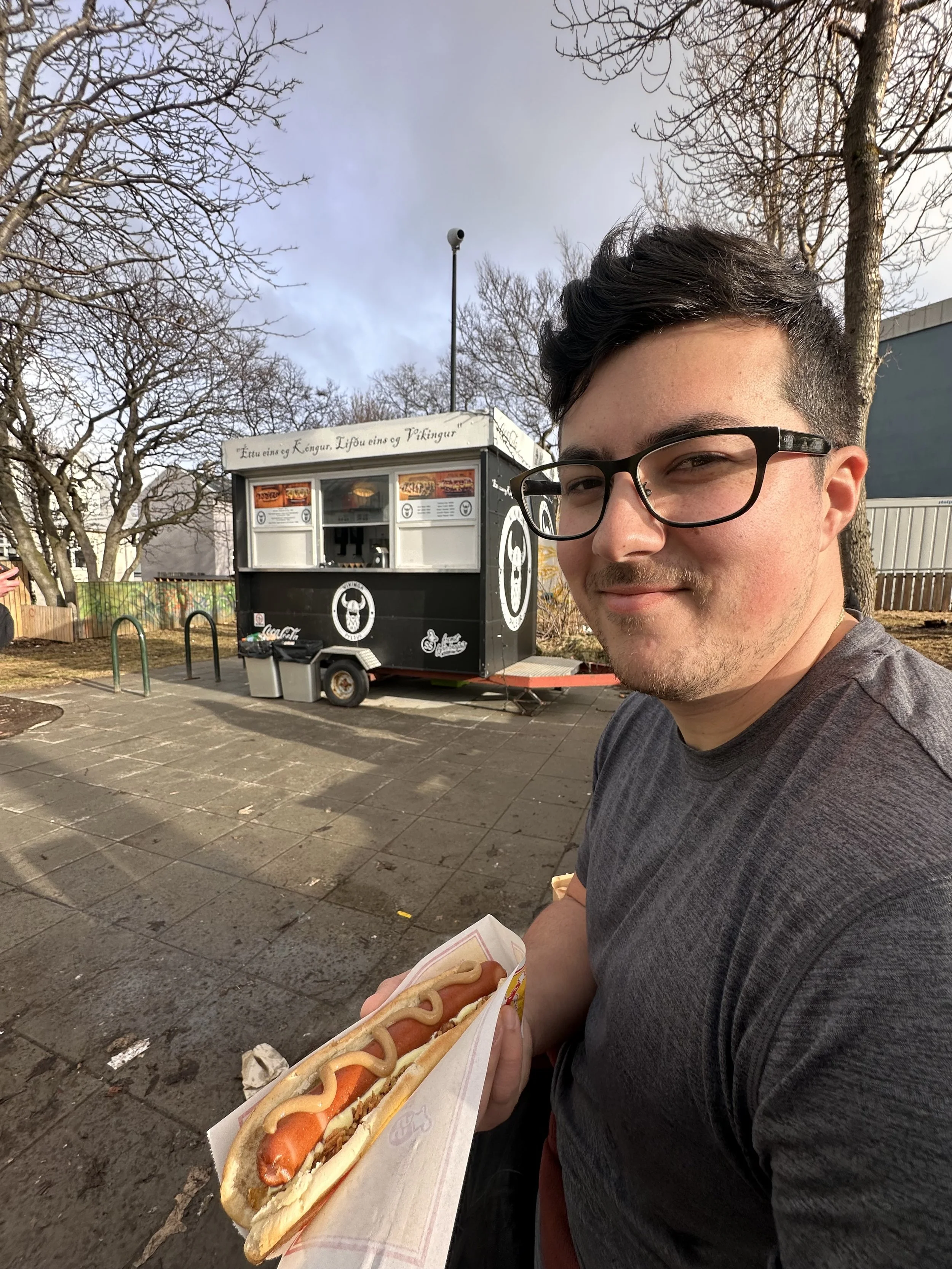 Mateja at Reykjavik Hot Dog Stand