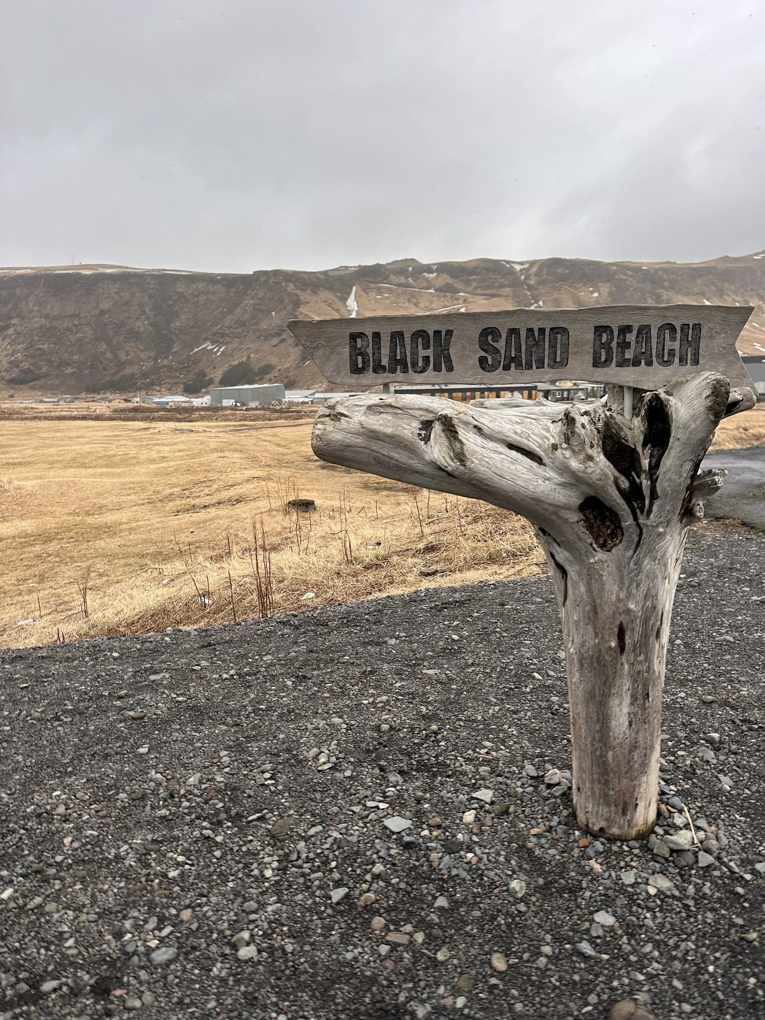 Black Sand Beach Sign, Vik
