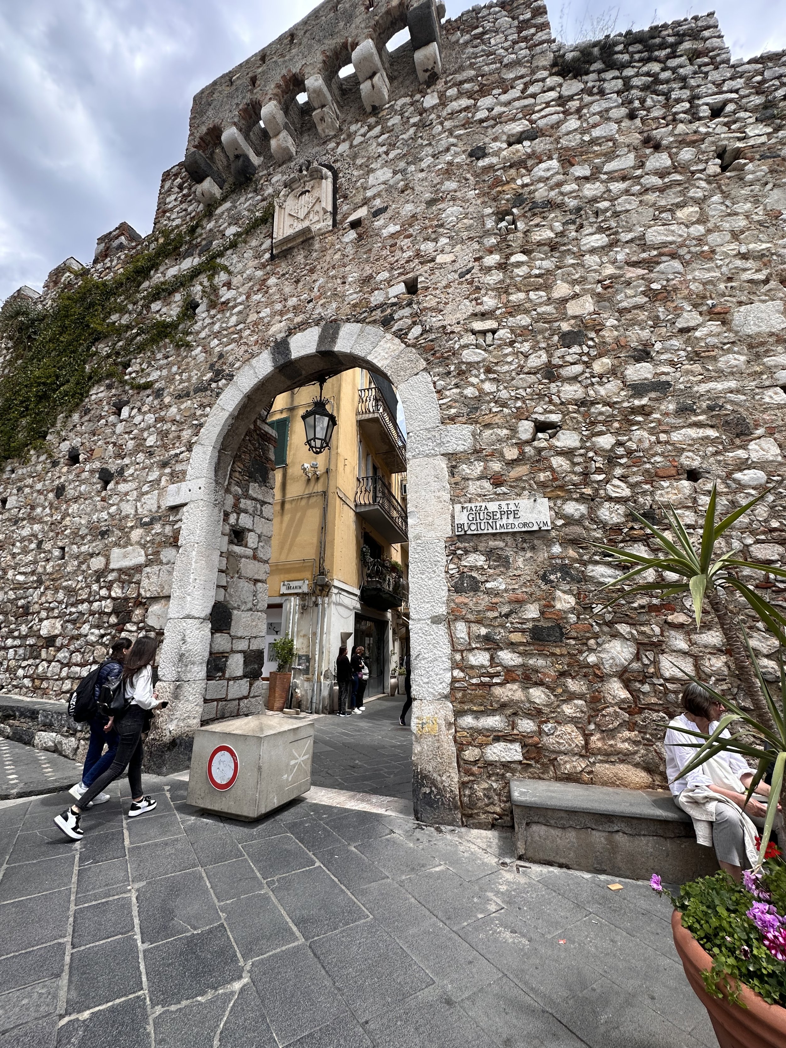 Old Stone Building in Taormina, Italy