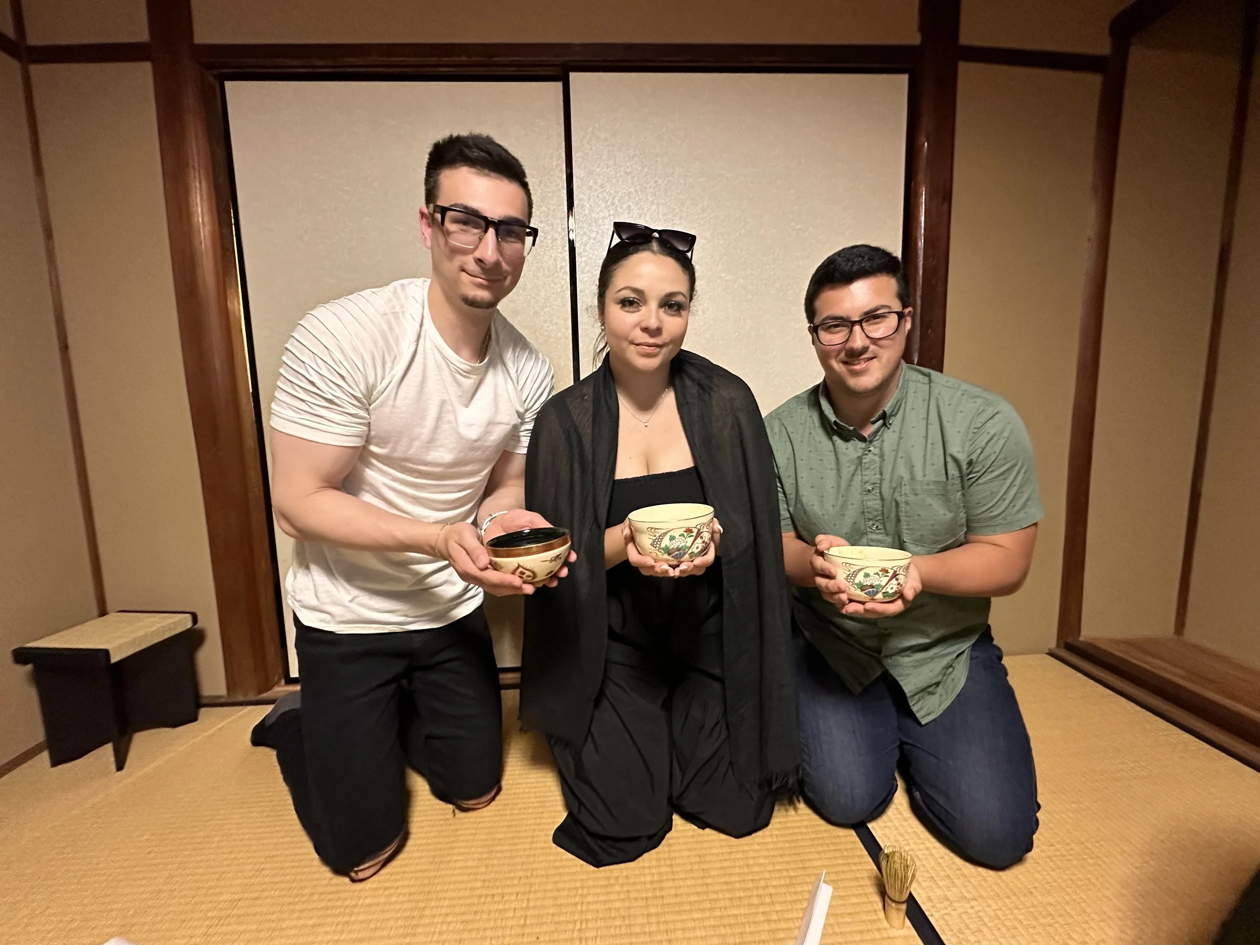 3 Friends at a Tea Ceremony in Kyoto