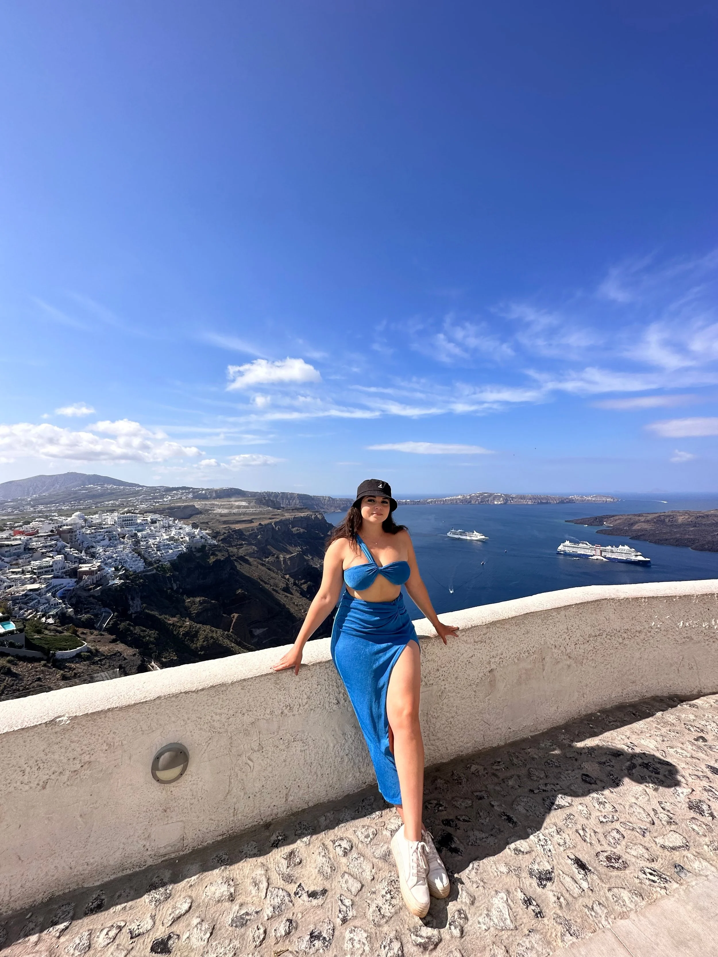 Shauny on Santorini Hike