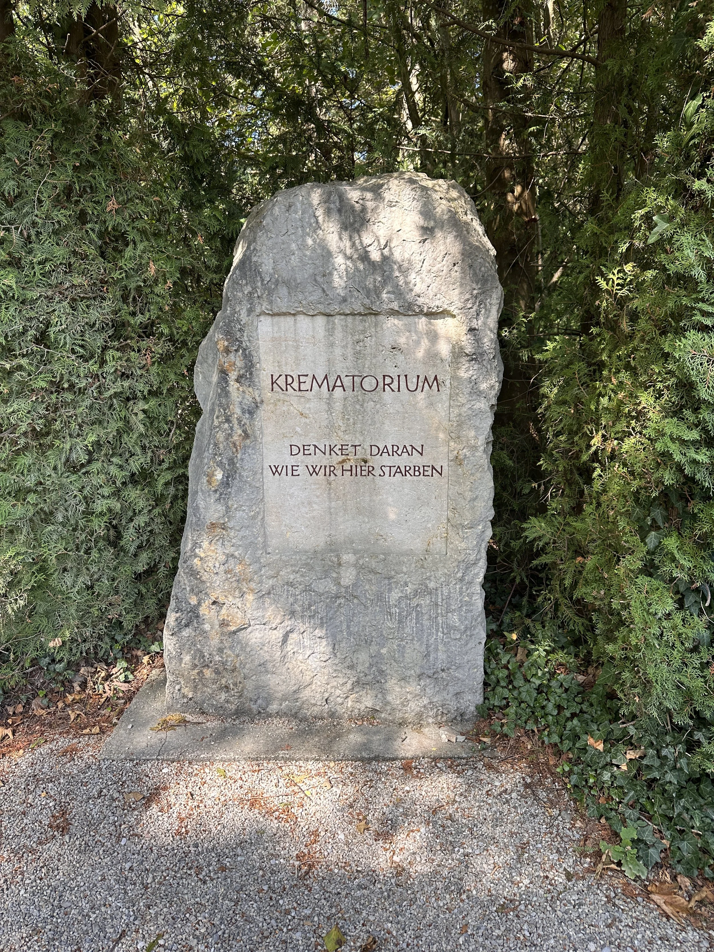 Headstone in Dachau Krematorium