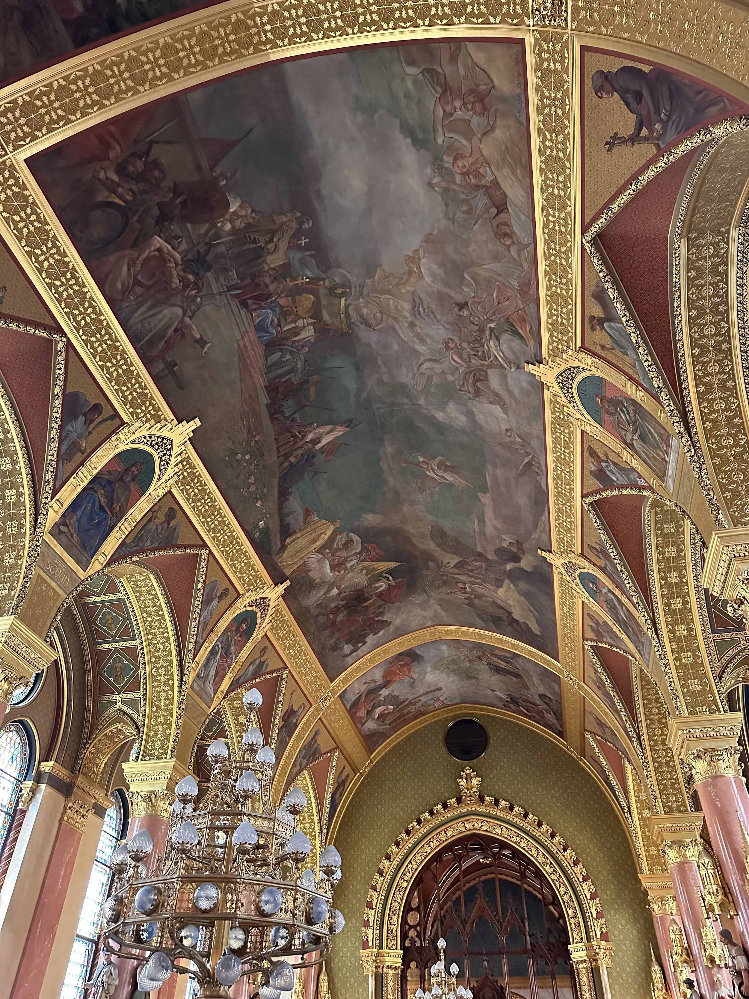 Painting on Ceiling in Hungarian Parliament