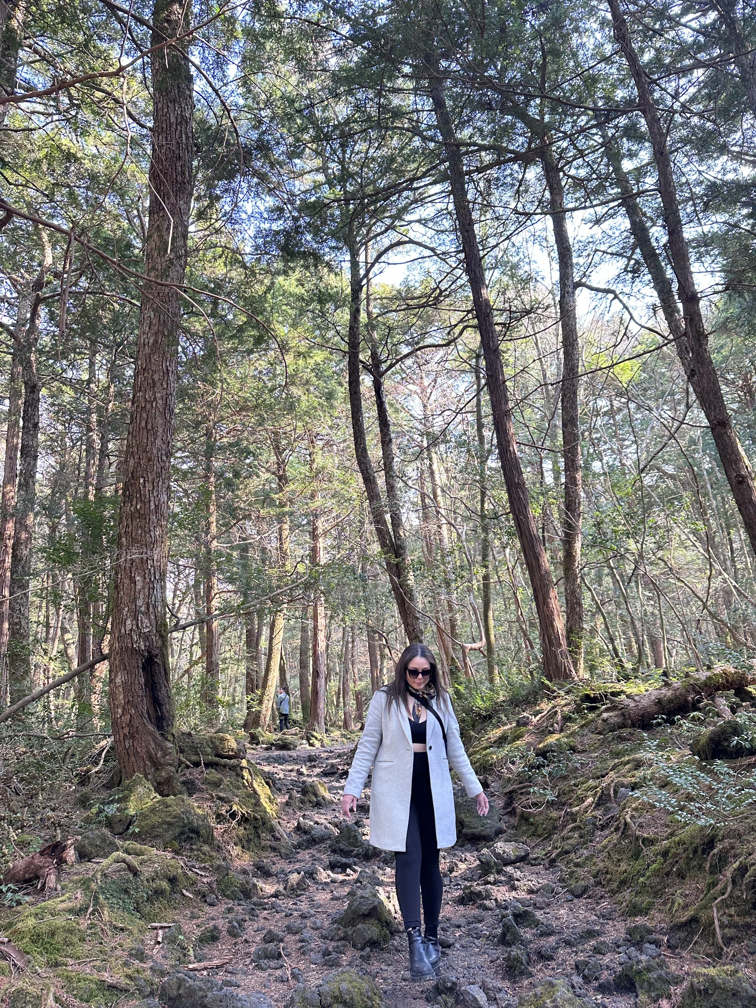 Shauny Walking in Aokigahara Forest, Japan