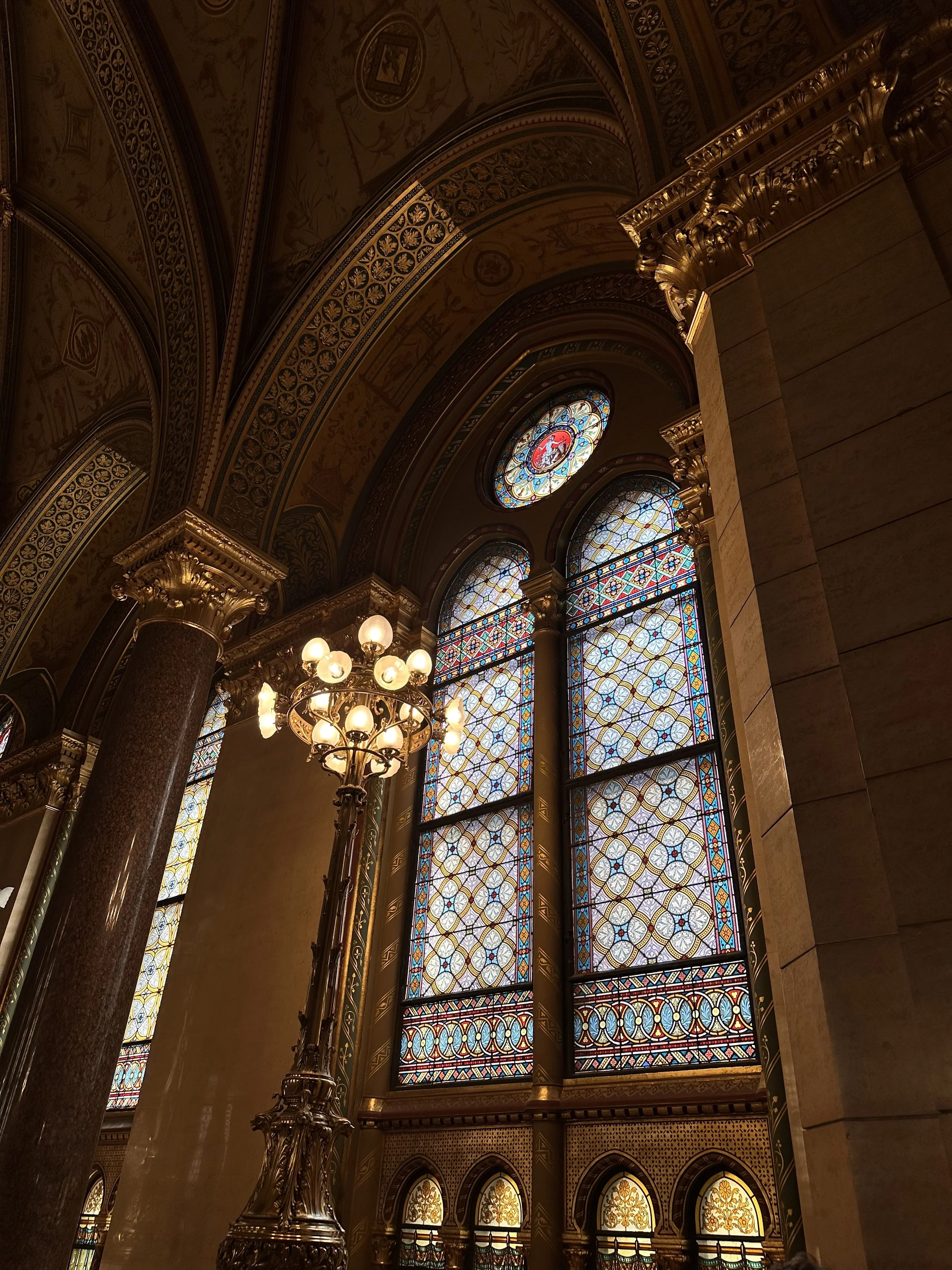 Stained Glass Window in Hungarian Parliament
