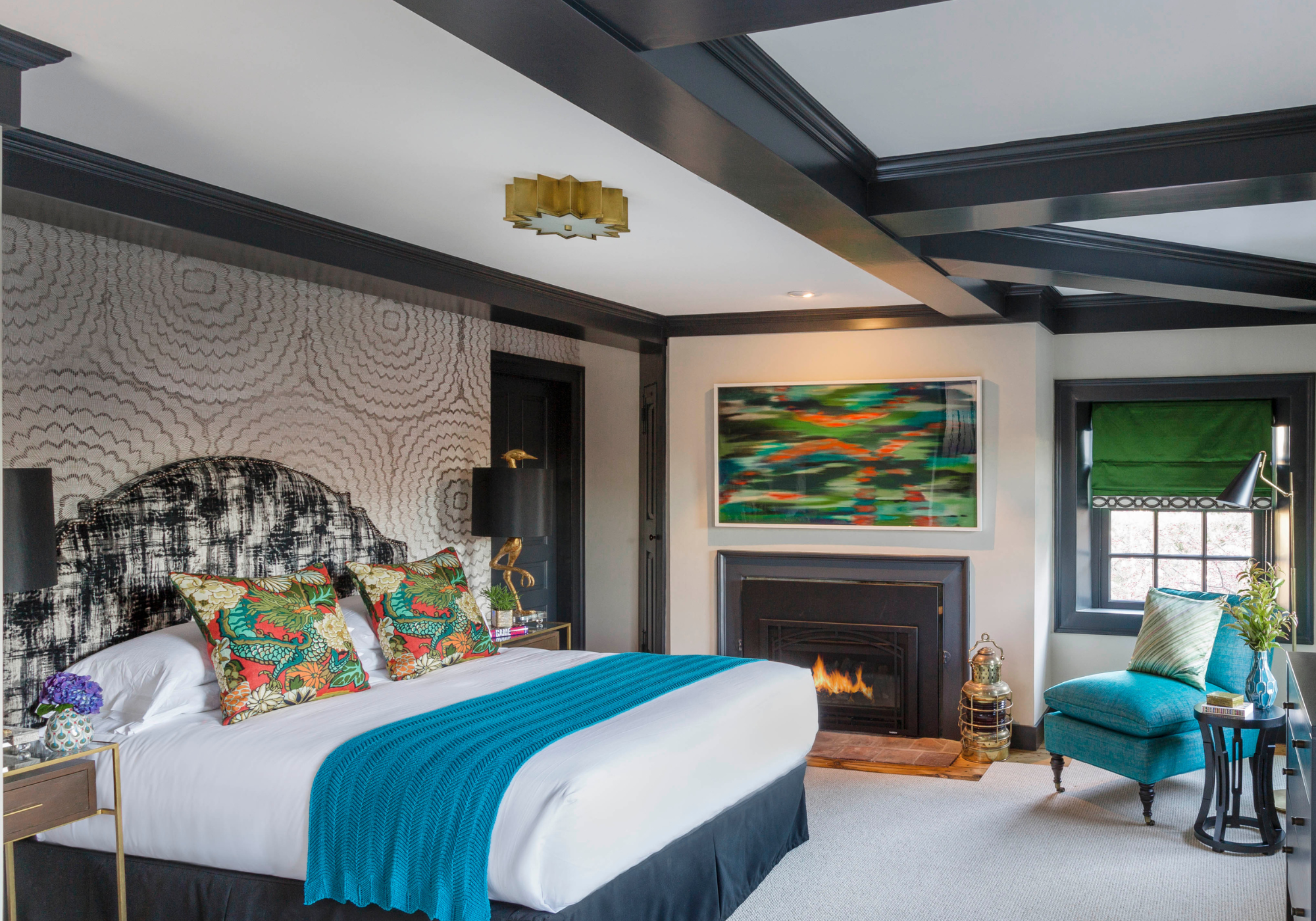 Posh Hotel With Vibrant Colors and Bold Patterns, Rachel Reider Interiors