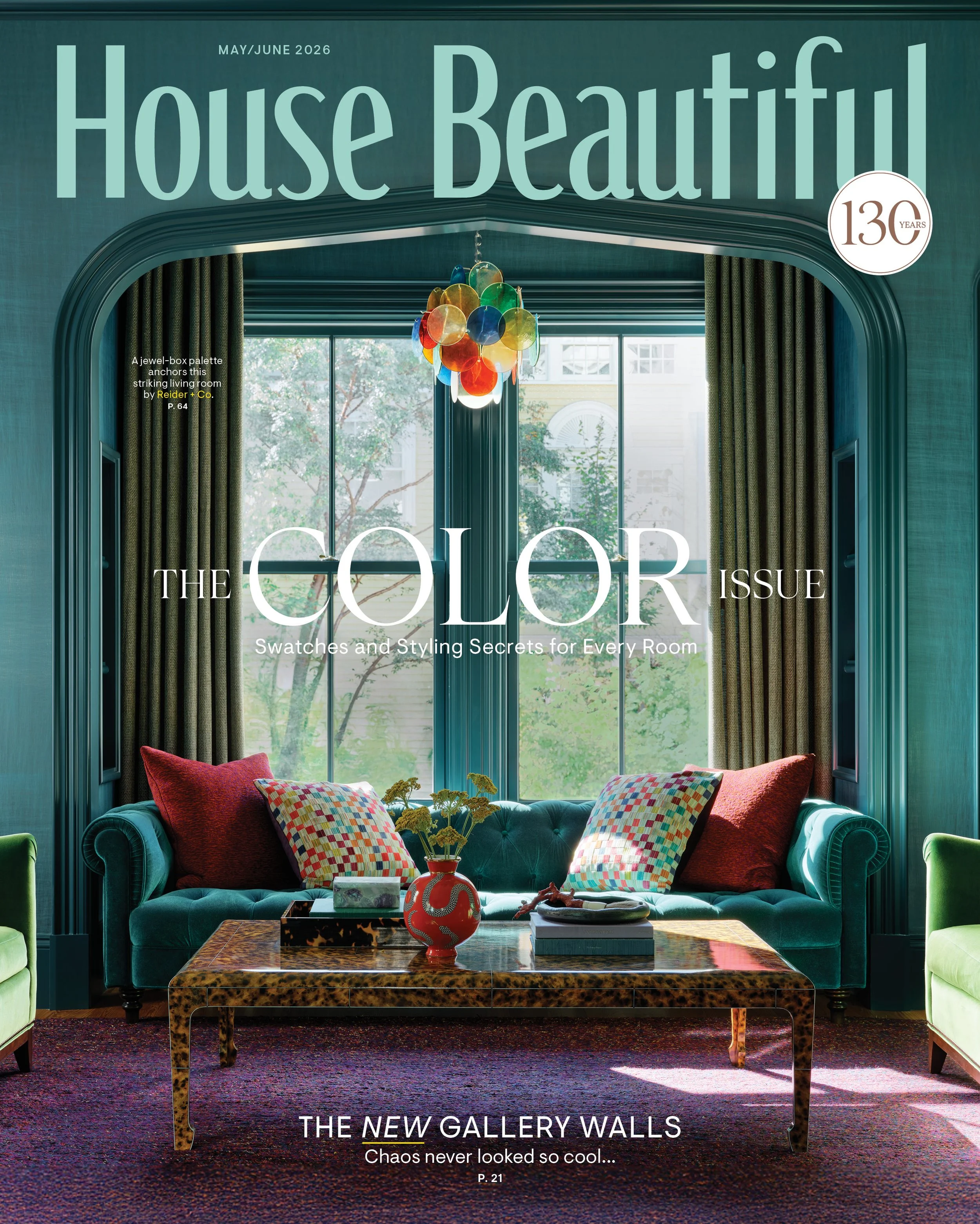 Reider + Co’s Splash of Color Featured on the Cover of House Beautiful