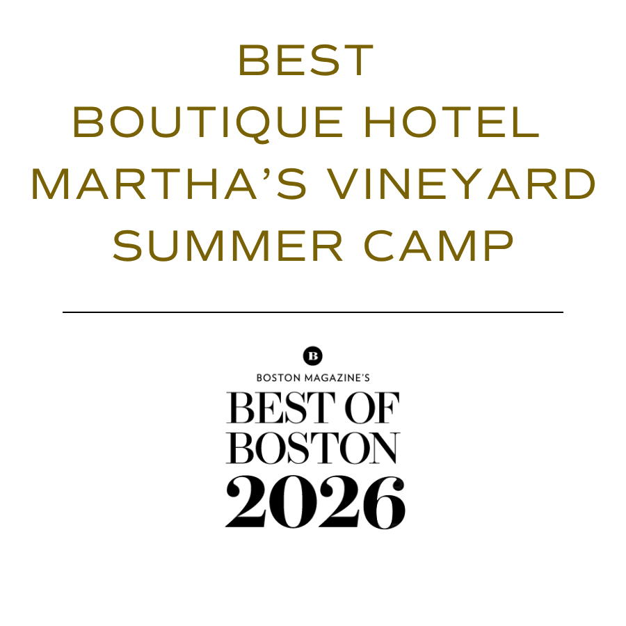 Reider + Co designed boutique hotel Martha's Vineyard Summer Camp. awarded Boston Magazine's Best of Boston 2026, Cape & Islands