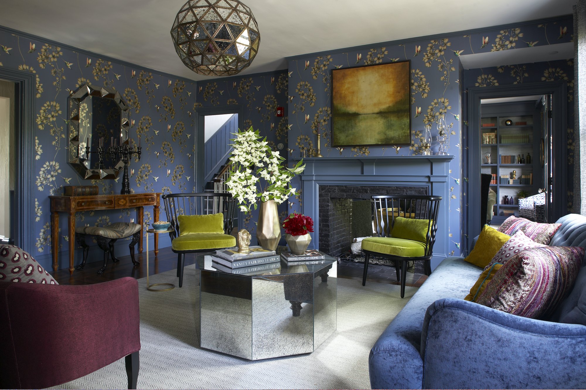 Posh Hotel With Vibrant Colors and Bold Patterns, Rachel Reider Interiors