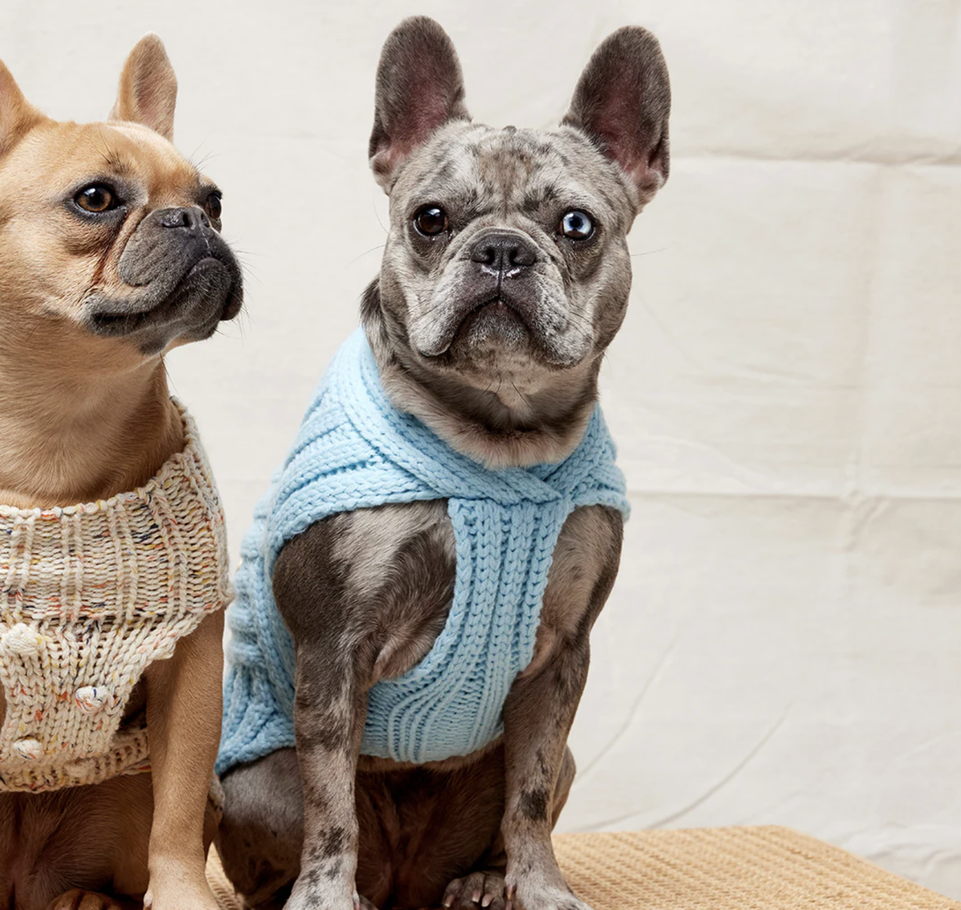 Sebastian Says Merino Wool Weave Knit Sweater - Blue