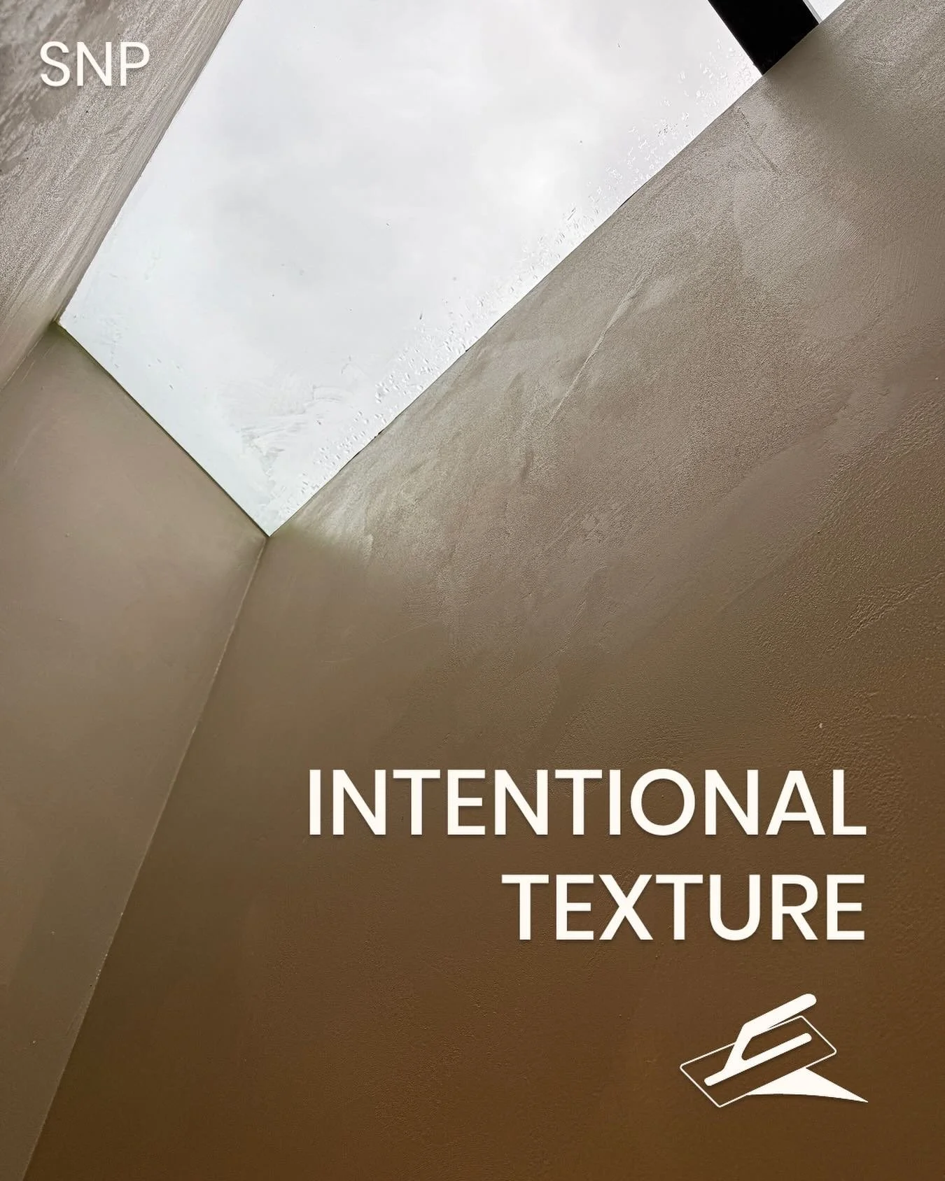 Light from above, texture all around. A Duetto skylight moment done right. #seattlenaturalplasters