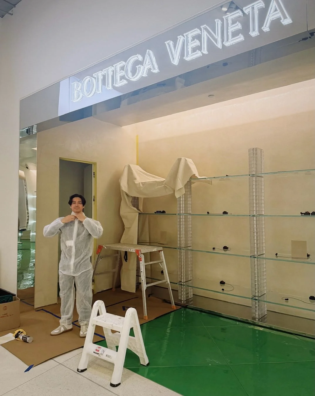 Side project spotlight ✨ We brought this painted wall back to life for Bottega Veneta inside Nordstrom Downtown Seattle &mdash; restoring a smooth, flawless finish that blends seamlessly with the space. 👜