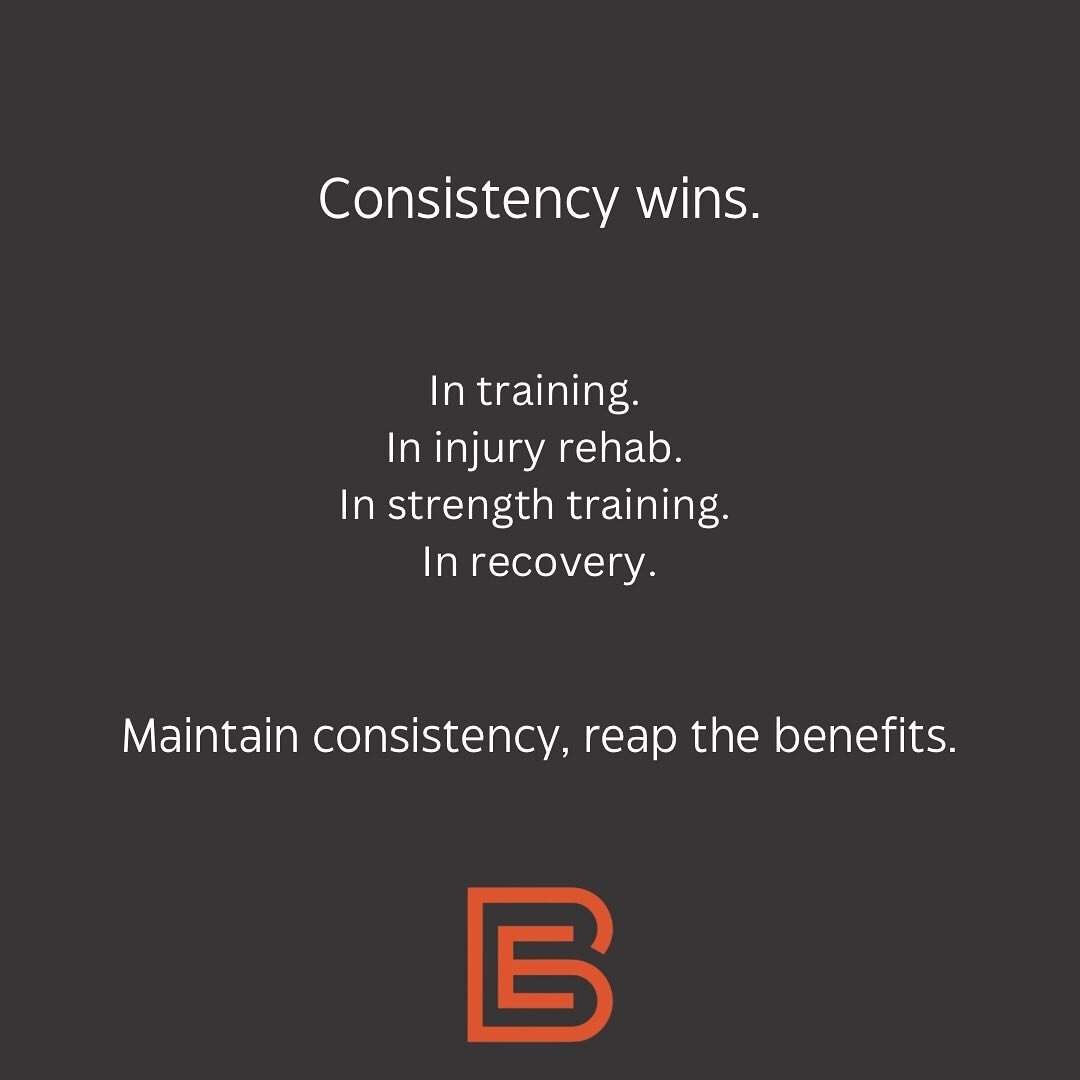 Consistency: a major lesson that I have learned over the past year. ➡️

Maintaining your consistency in training, physical therapy, strength training, recovery strategies and so much more leads to better results. 📈

When injuries and pain disturb th