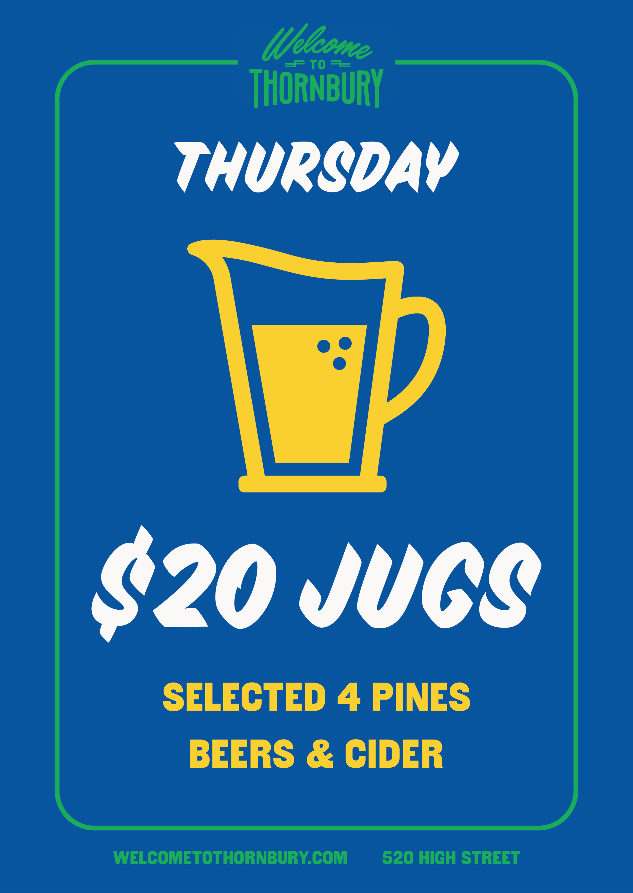 Thursday $20 Jugs