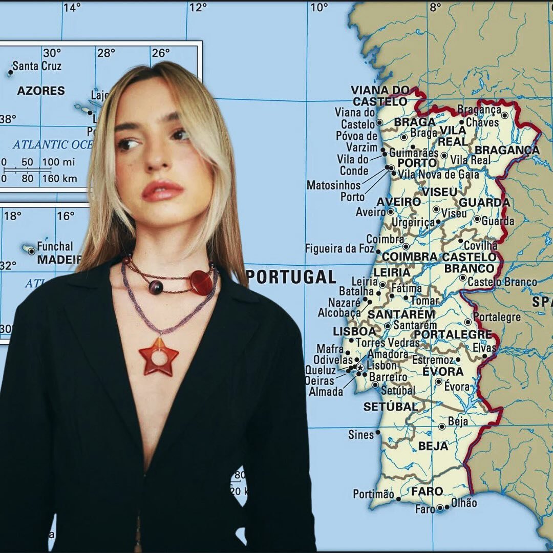 around the world to Portugal where all the fashion girlies live &amp; breathe &amp; not surprisingly wear @pipilarpi one of their own, and a stylist &amp; jewellery designer 🌟 we&rsquo;ve still got one star necklace / belt left for sale all the way 