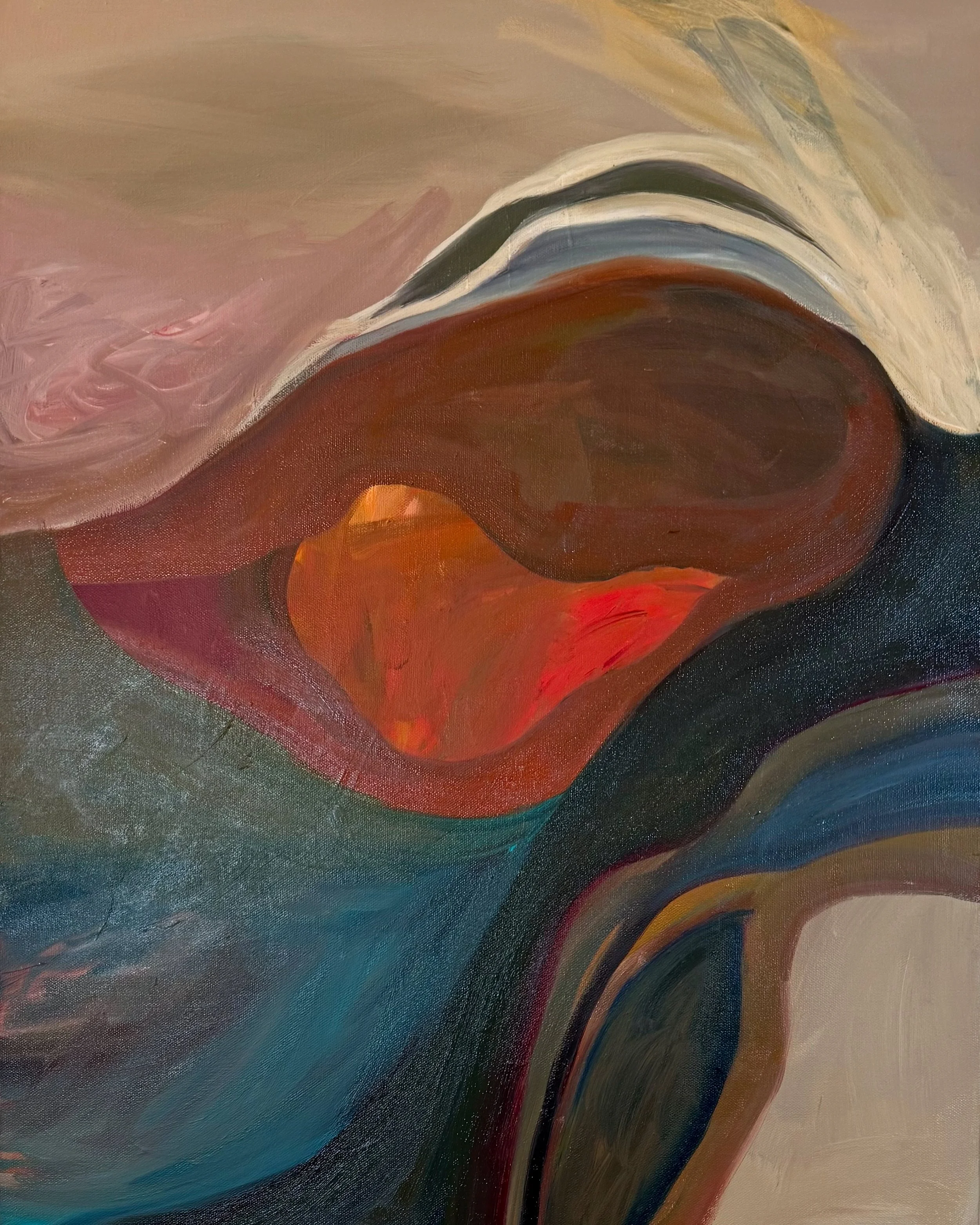 SUNRISE/SUNSET, 2025, oil on canvas, 28 x 22 inches