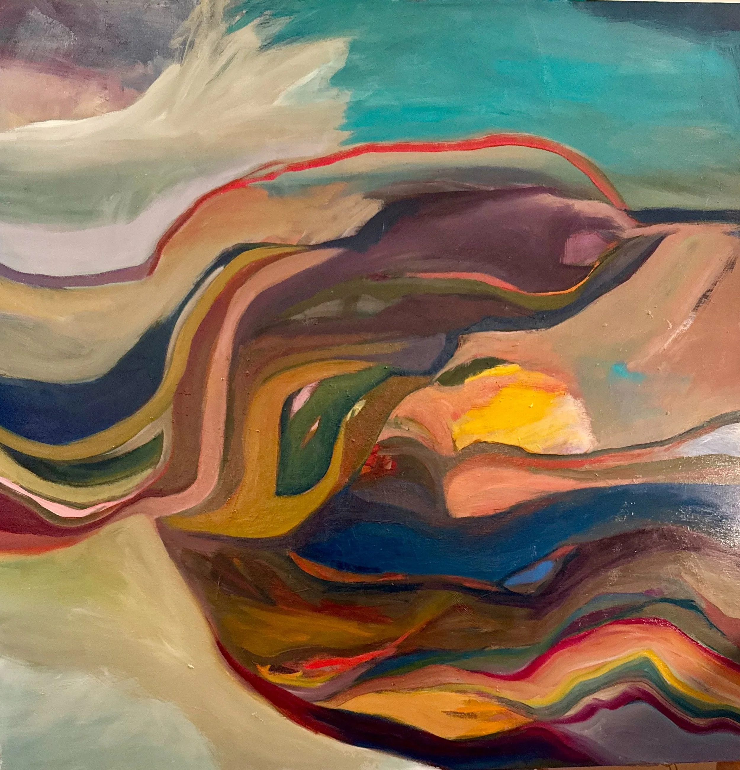 Tidepool, 2025, oil on canvas, 48 x 48 inches