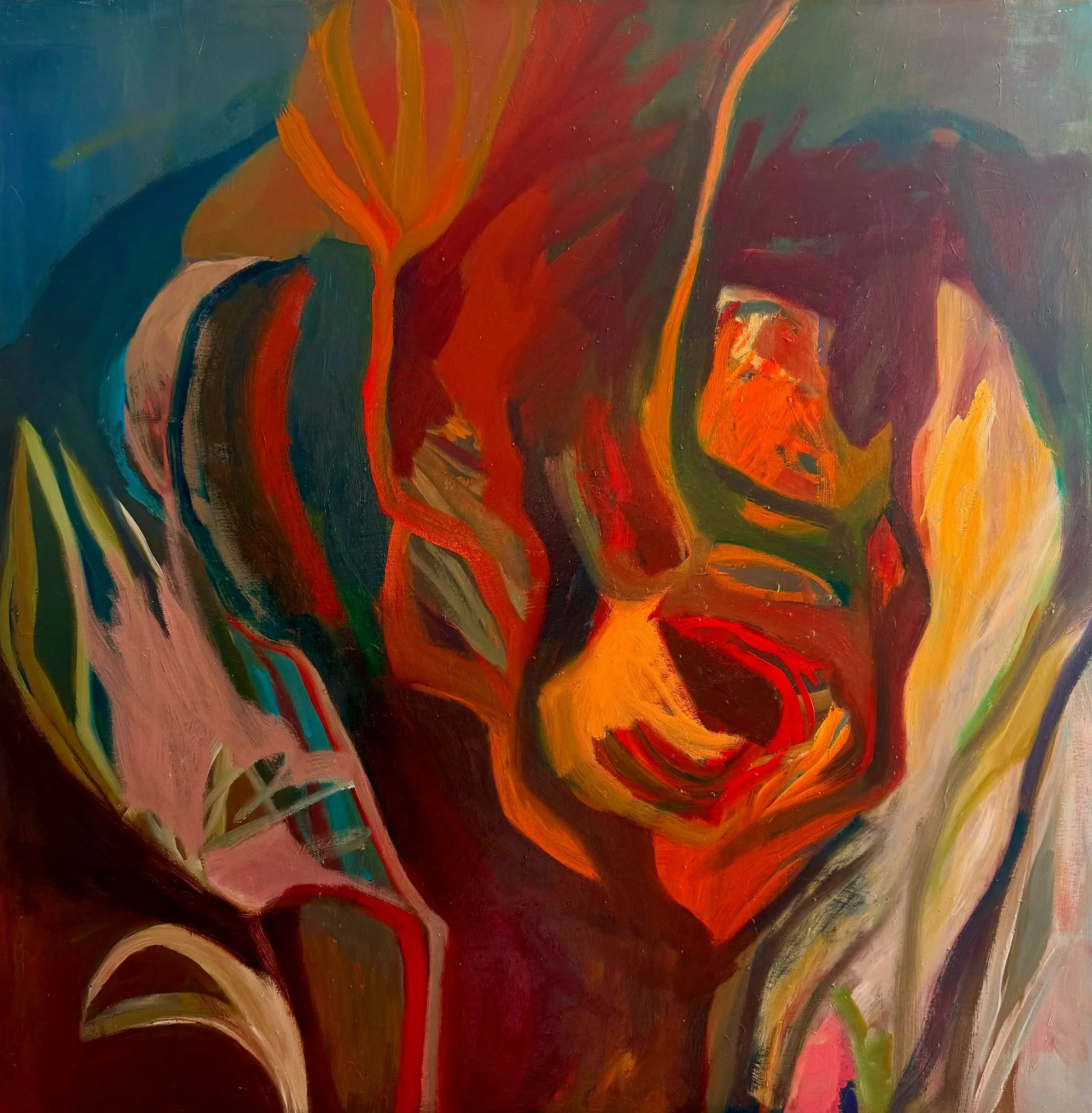 MOONLIGHT, 2025, oil on canvas, 48 x 48 inches