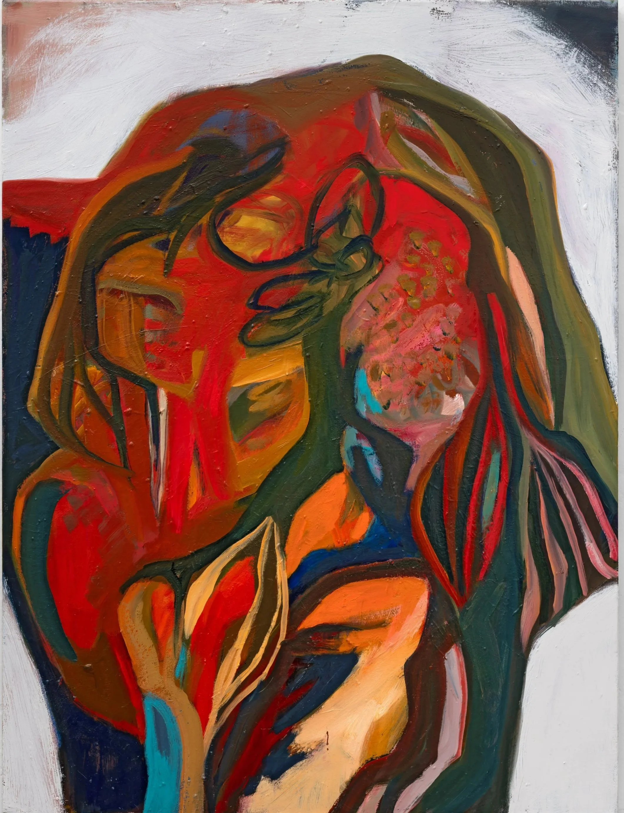 THE BURDEN, 2025, oil on canvas, 40 x 30 inches