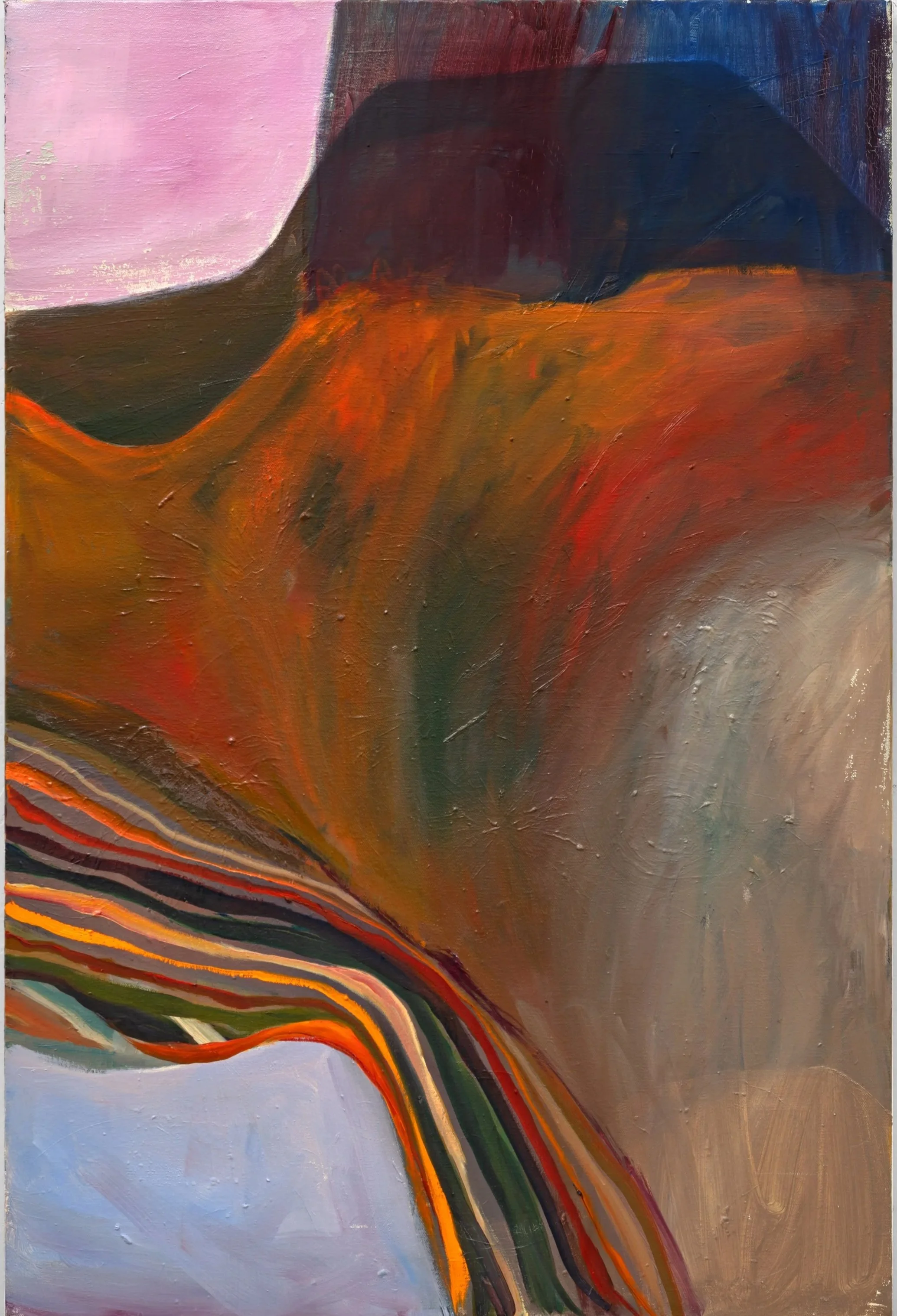 Taking the High Road, 2025, oil on canvas, 24 x 36 inches