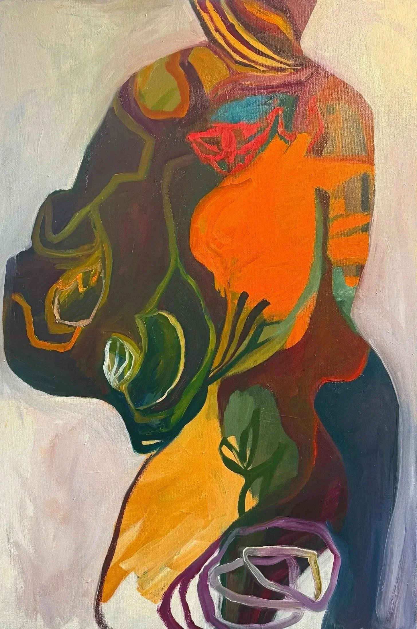 I AM HERE IN ALL MY GLORY, 2026, oil on canvas, 36 x 24 inches