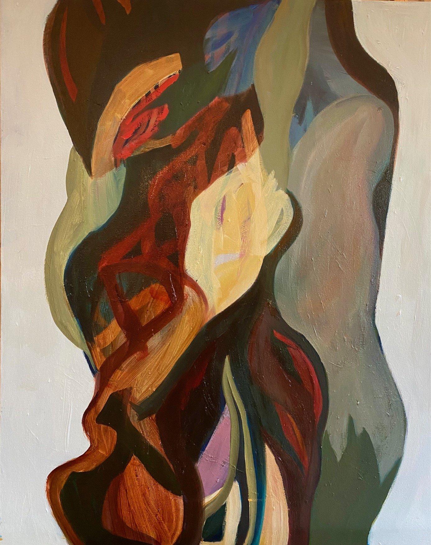 Entwined, 2024, oil on canvas, 24 x 30 inches