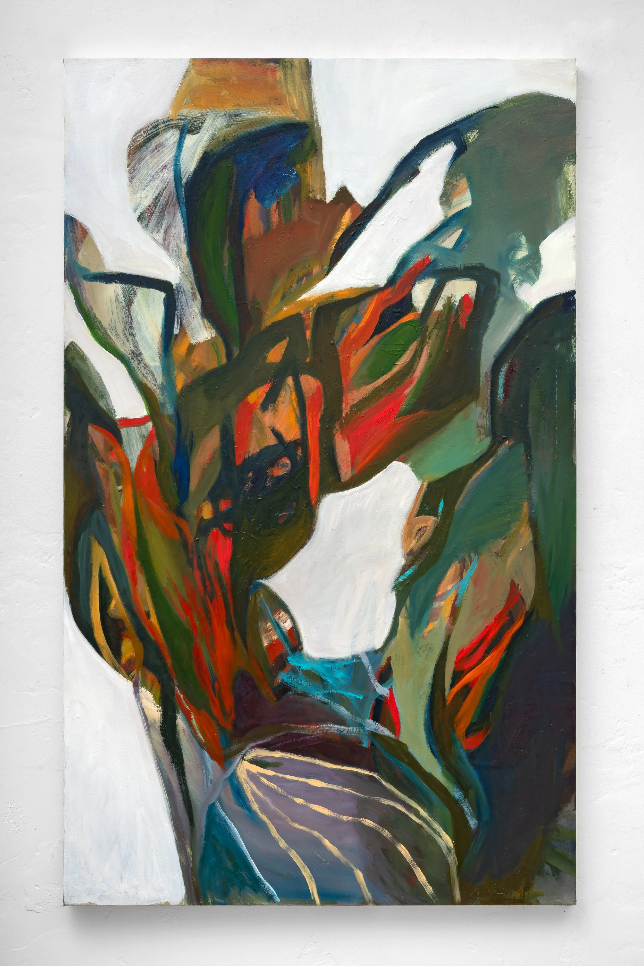 DON'T STOP! KEEP GOING!, 2025, oil on canvas, 60 x 36 inches