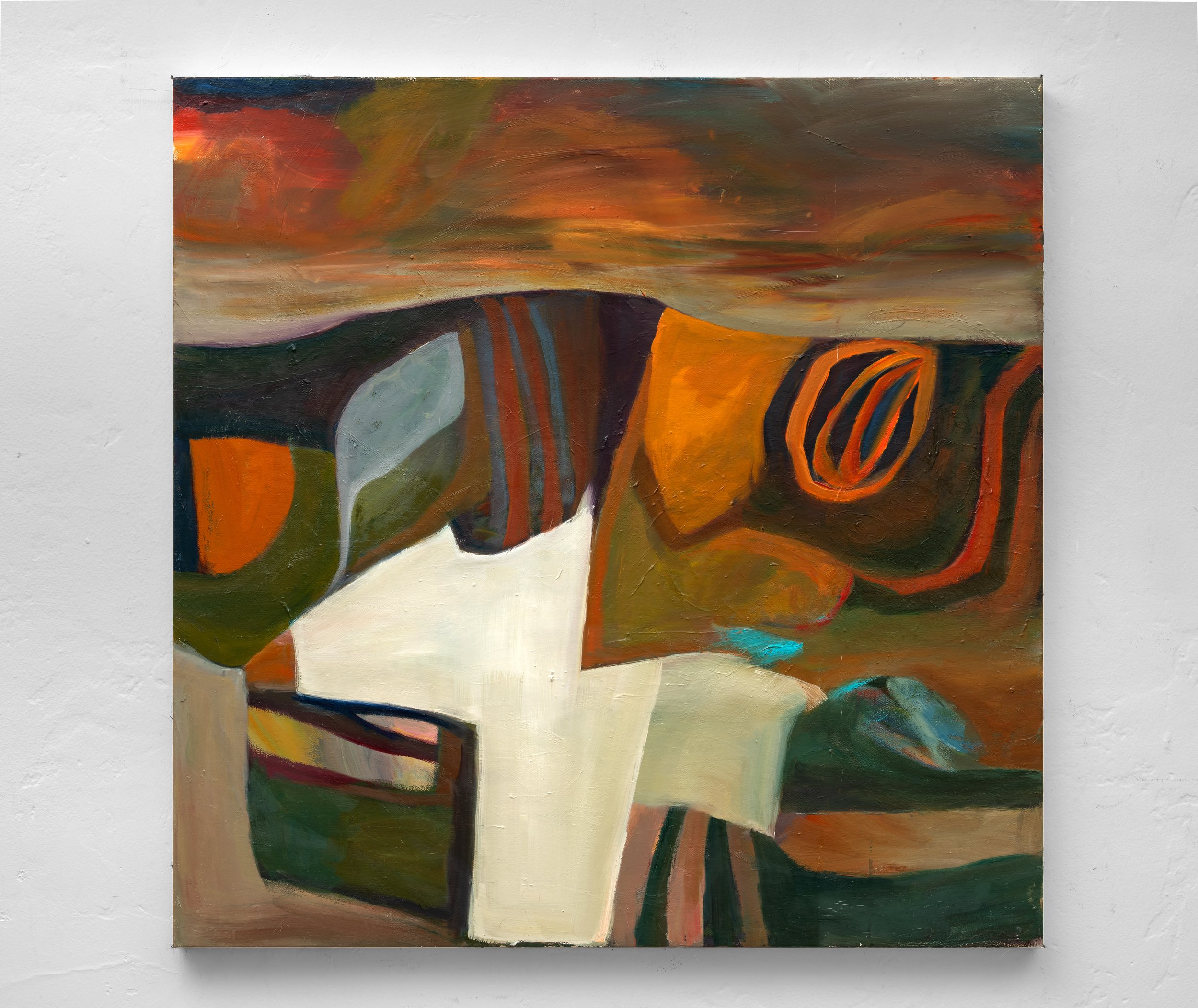 Desert Road Trip, 2025, oil on canvas, 36 x 36 inches