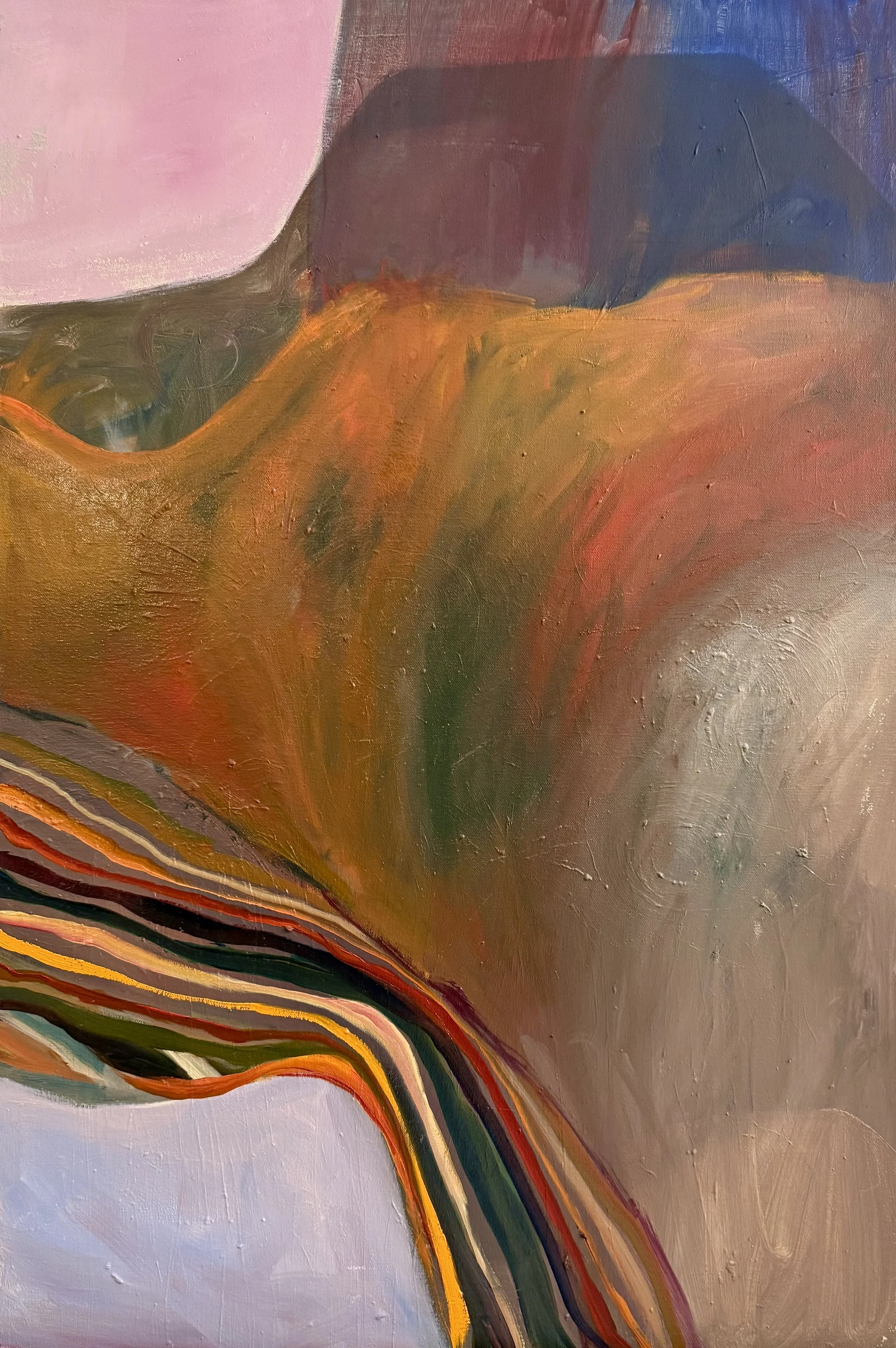 Taking the High Road, 2025, oil on canvas, 24 x 36 inches