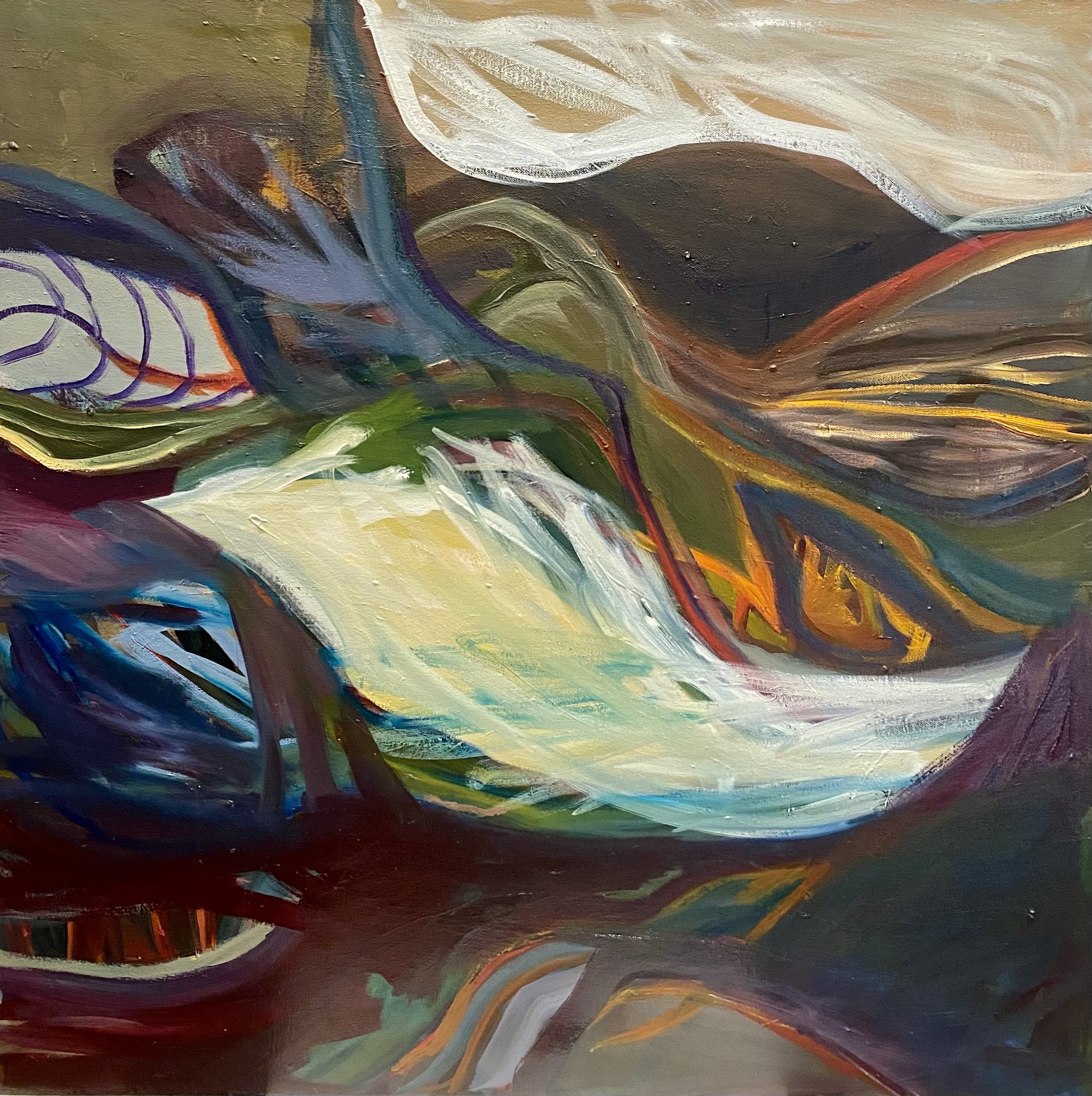 Landscape Abstraction Series - 2025, oil on canvas, 30 x 30 inches